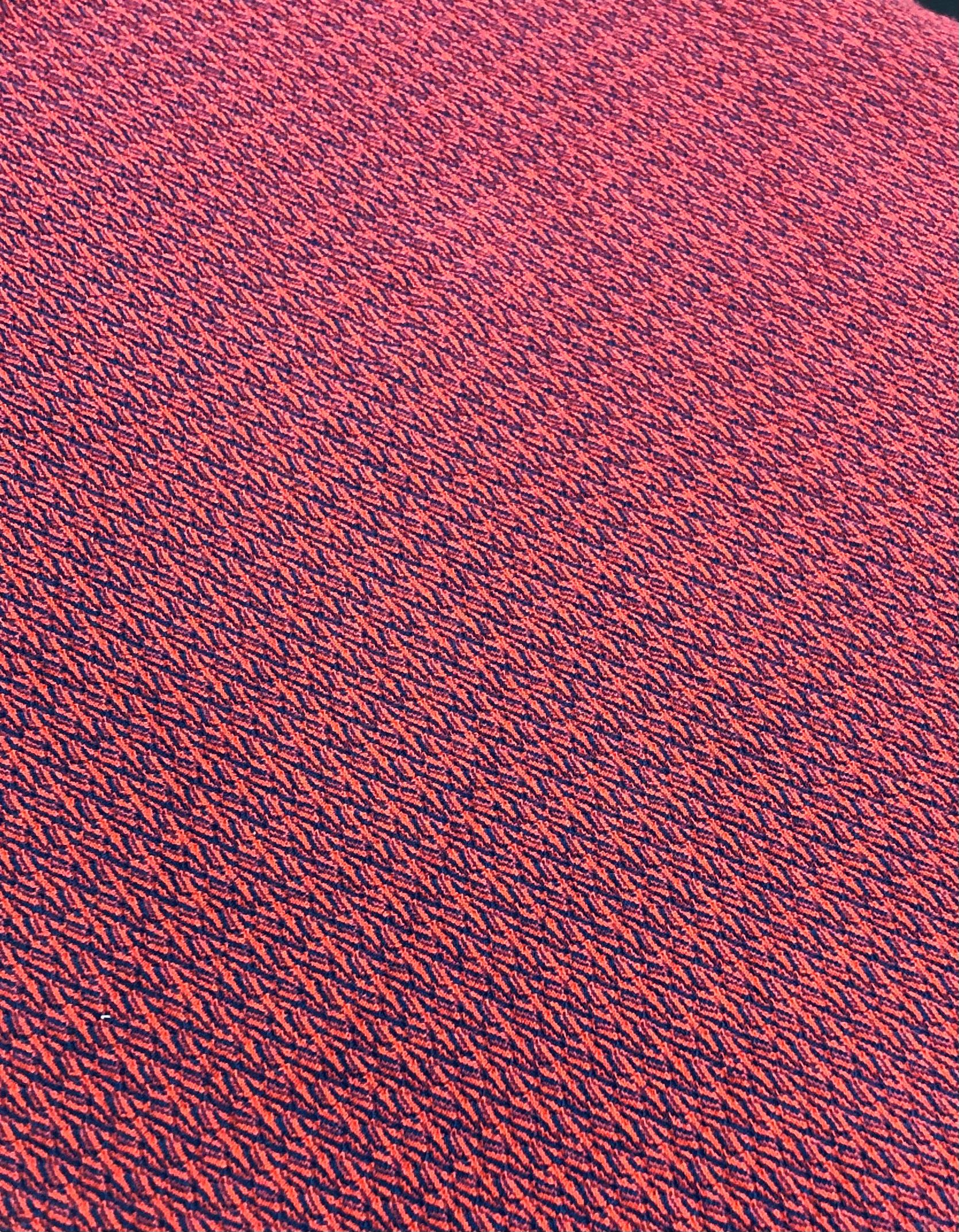 Textured Red/Blue Novelty Rayon knit