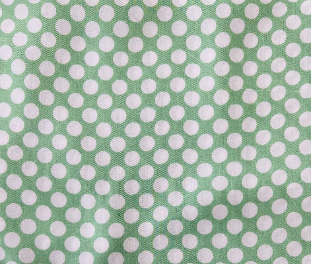 Printed Sateen In Mint & White