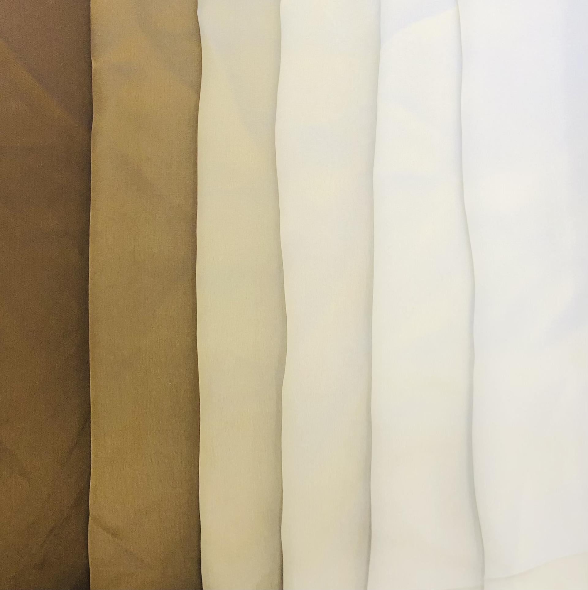 Ombré Silk Satin Chiffon in Brown & Ivory