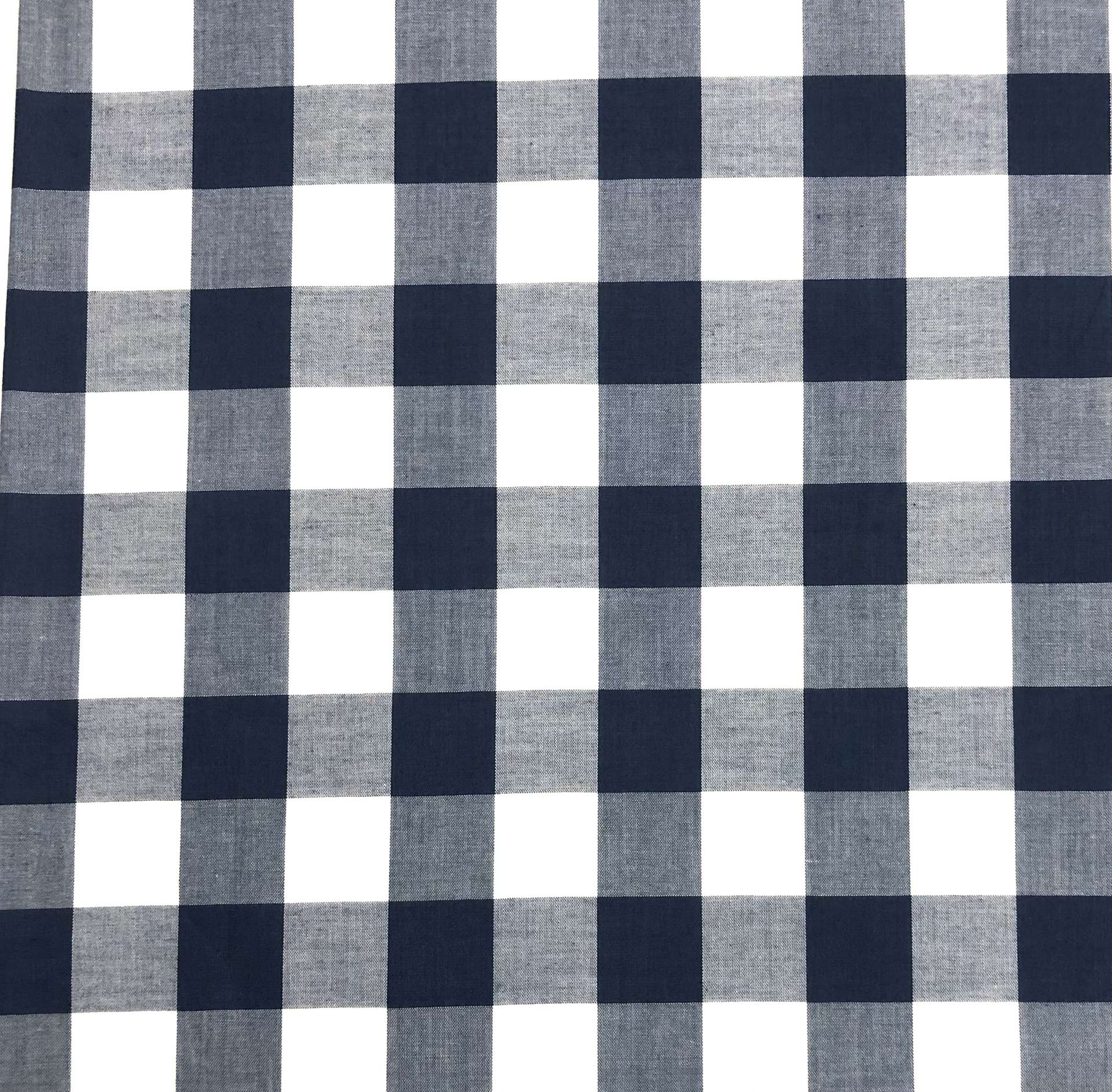 1" Cotton Polyester Gingham in Navy