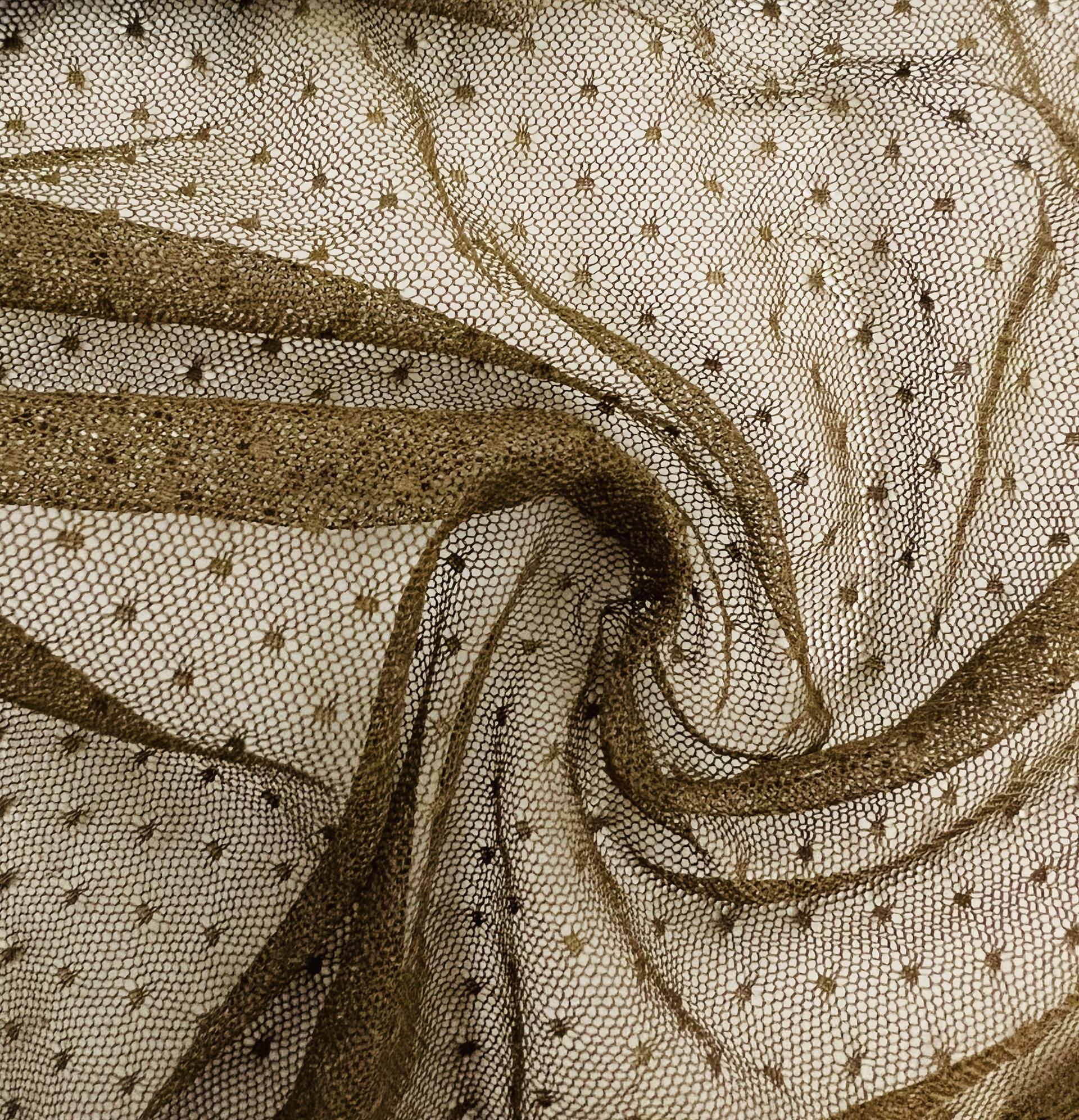 Point D'Esprit in Dark Olive