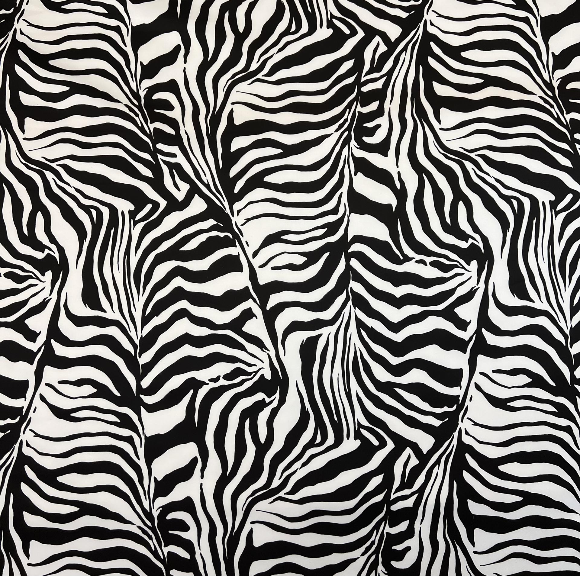 Zebra Printed Satin