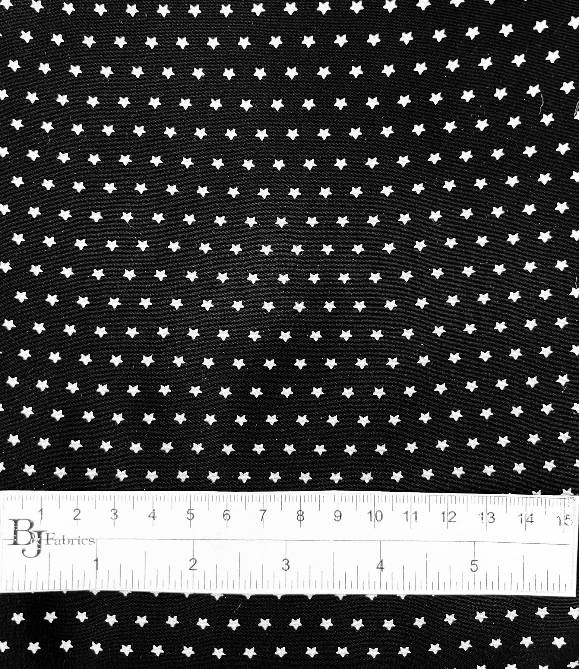 Printed Star on Pure Silk Crepe