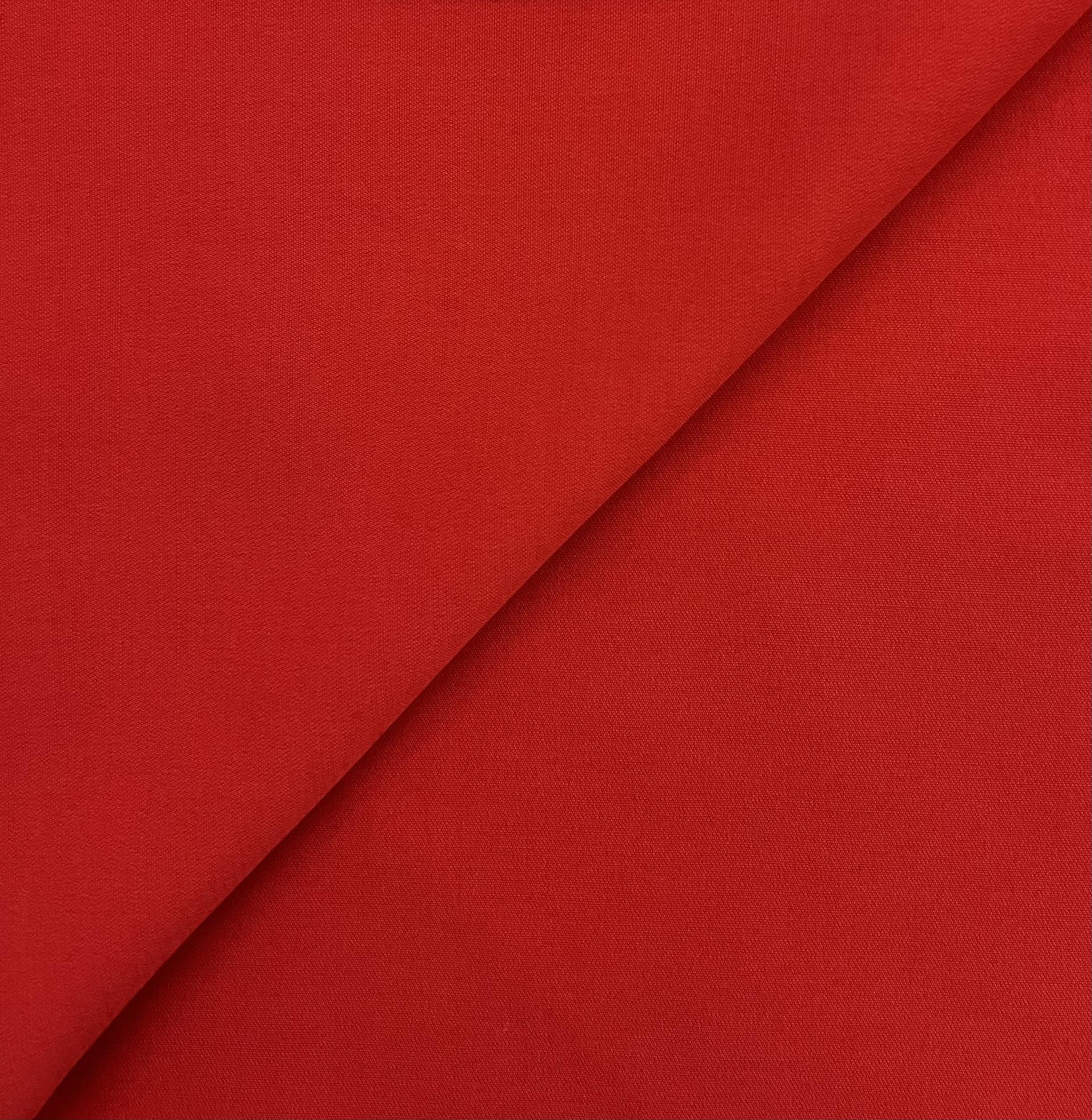 Couture Silk & Wool Crepe In Red