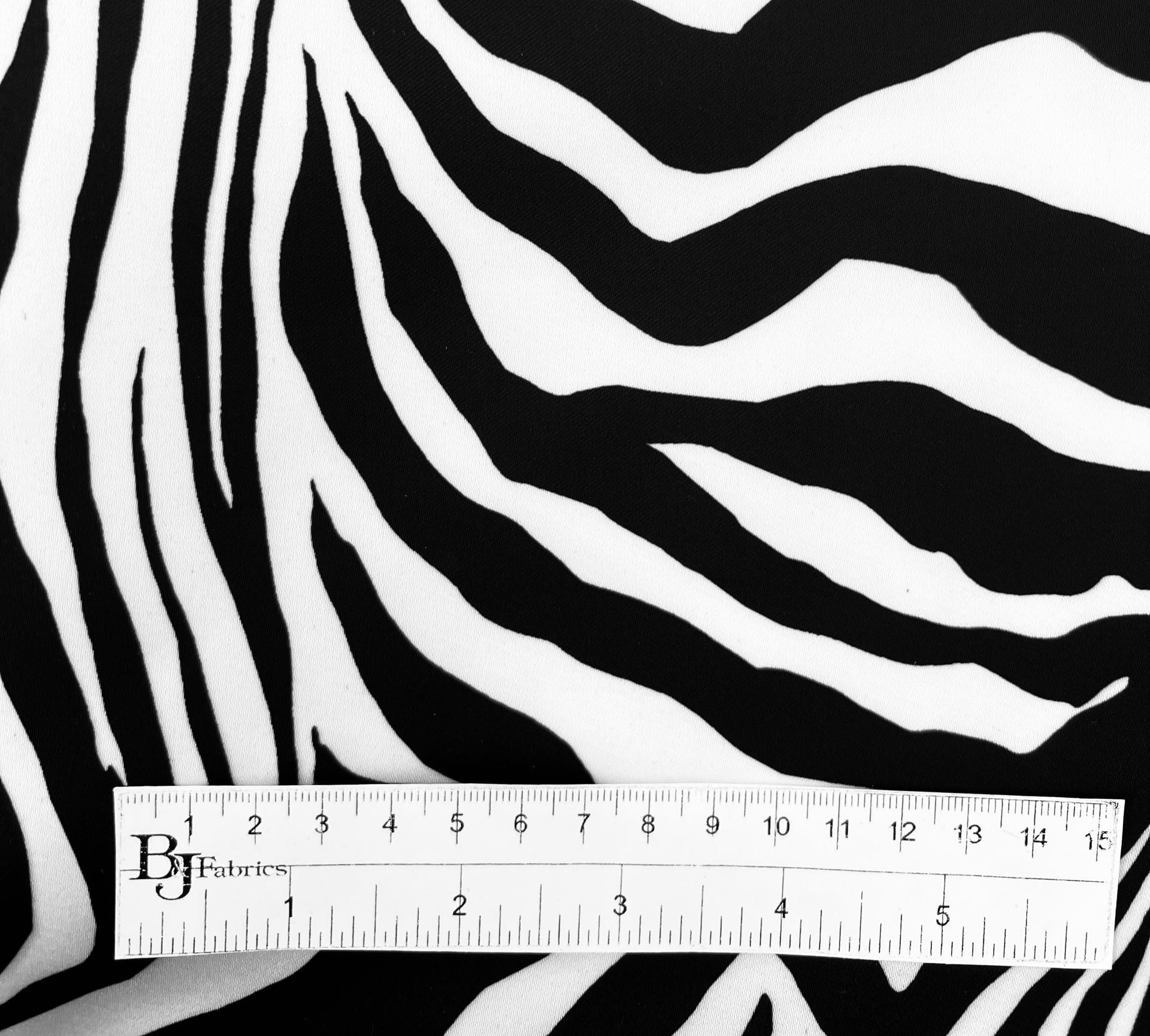 Zebra Printed Satin