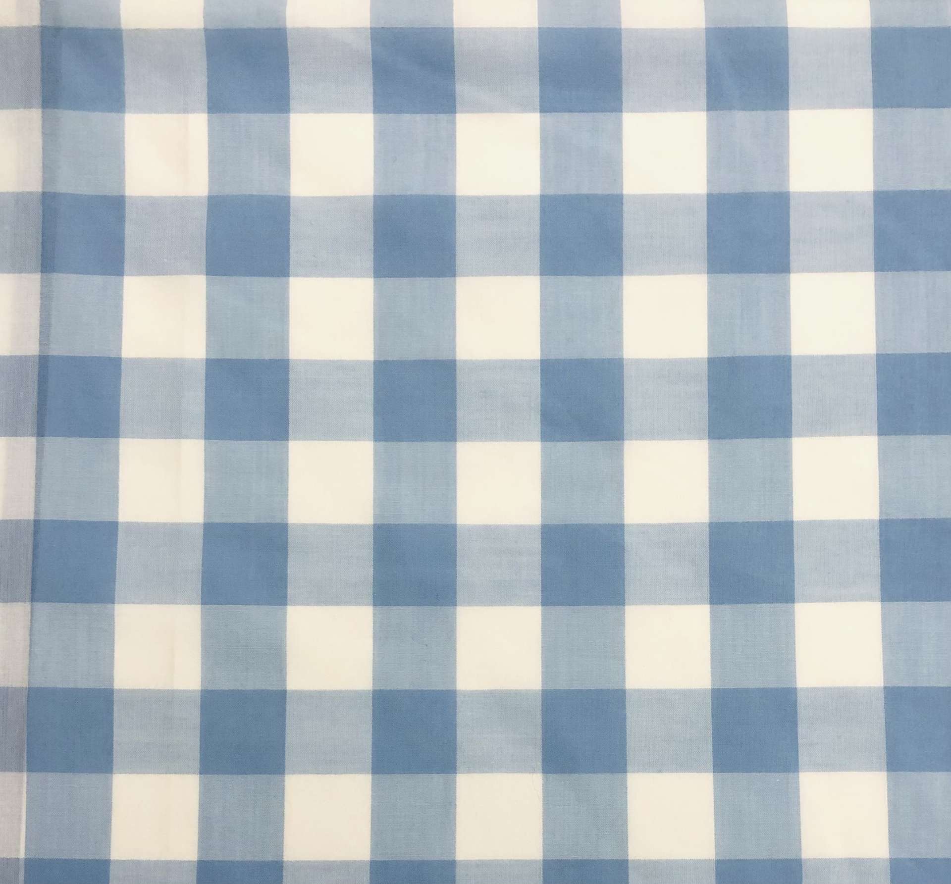 1" Cotton Polyester Gingham in Light Blue