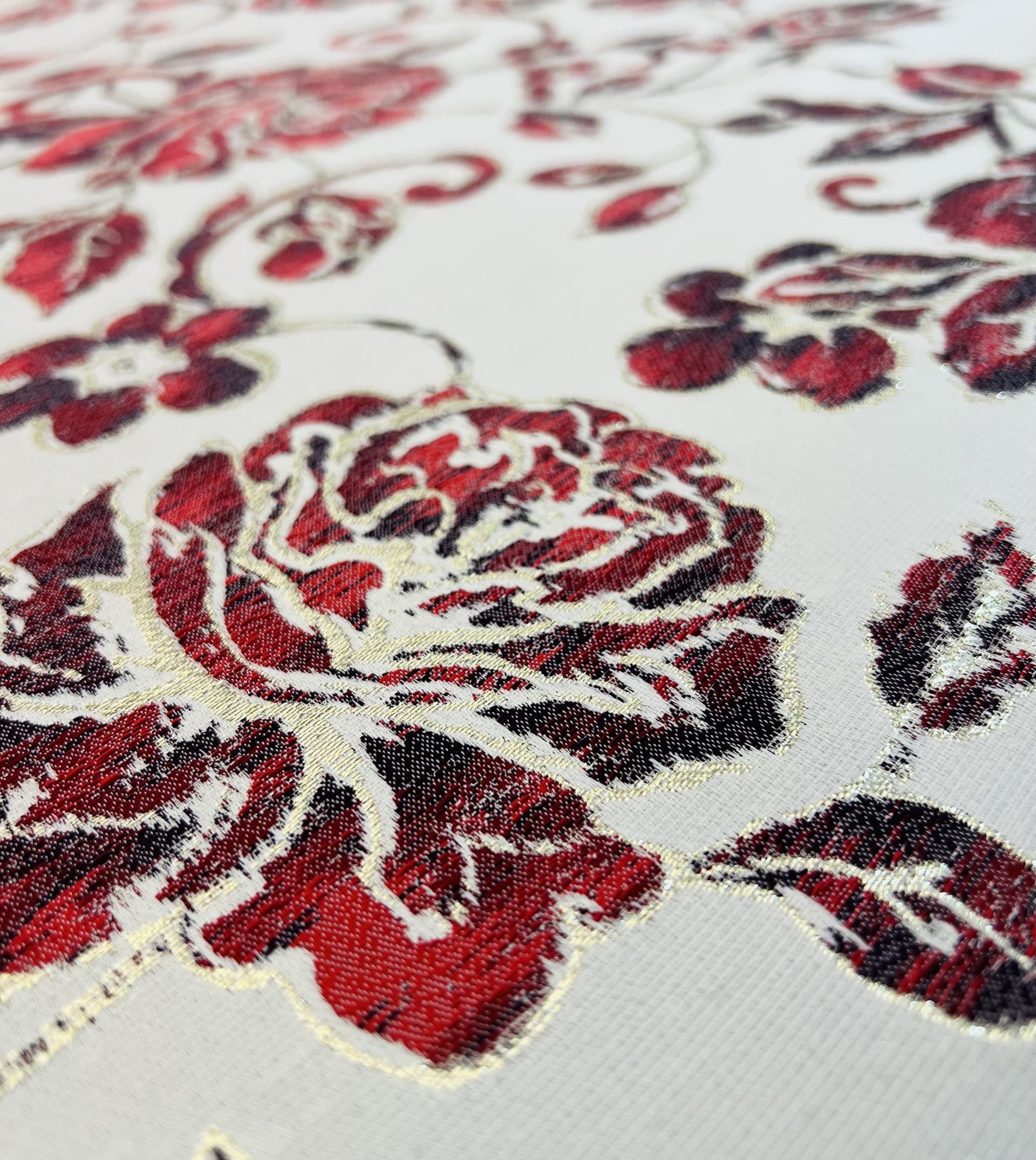 Metallic Large Floral Brocade