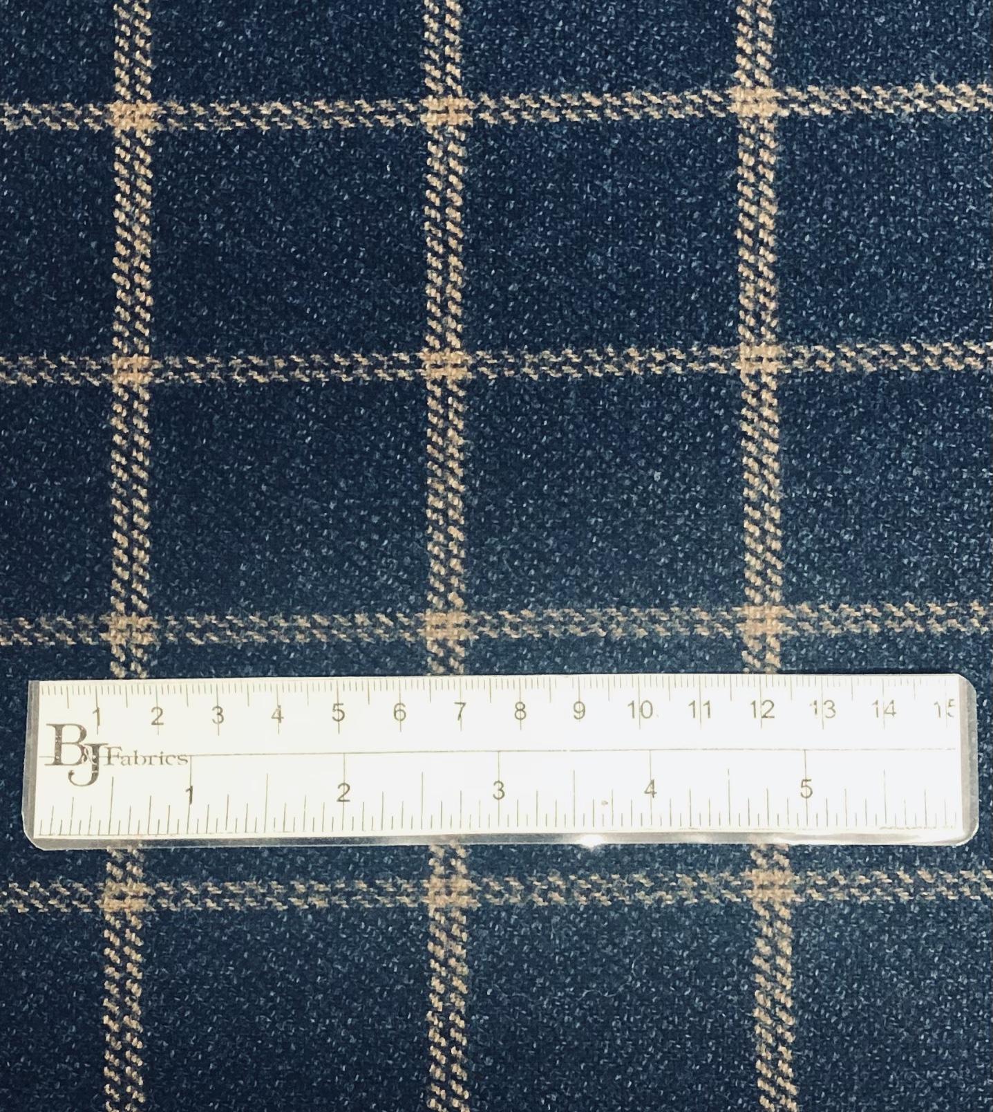 Wool Cashmere Windowpane