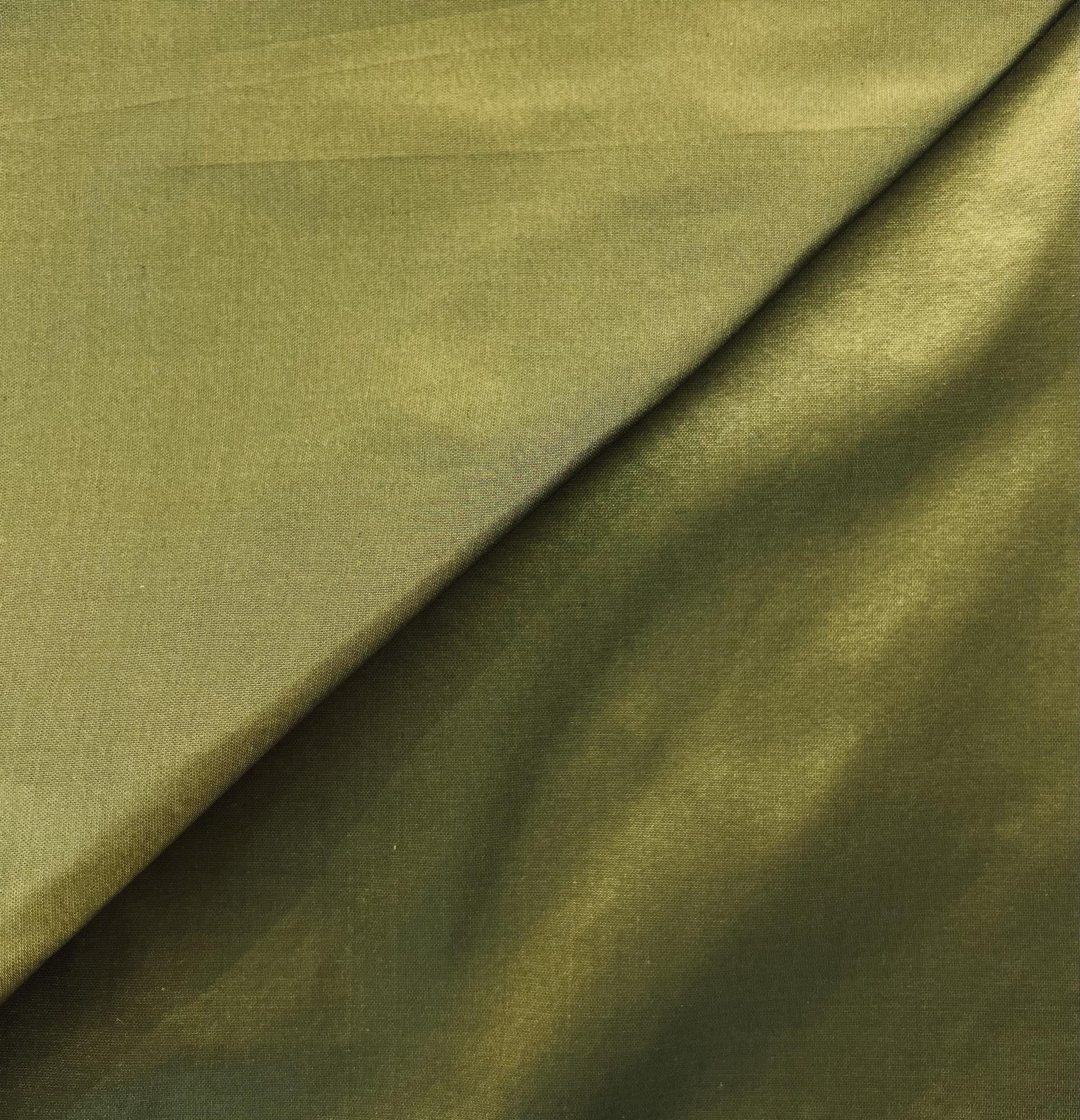 Iridescent Silk Taffeta in Hunter/Gold