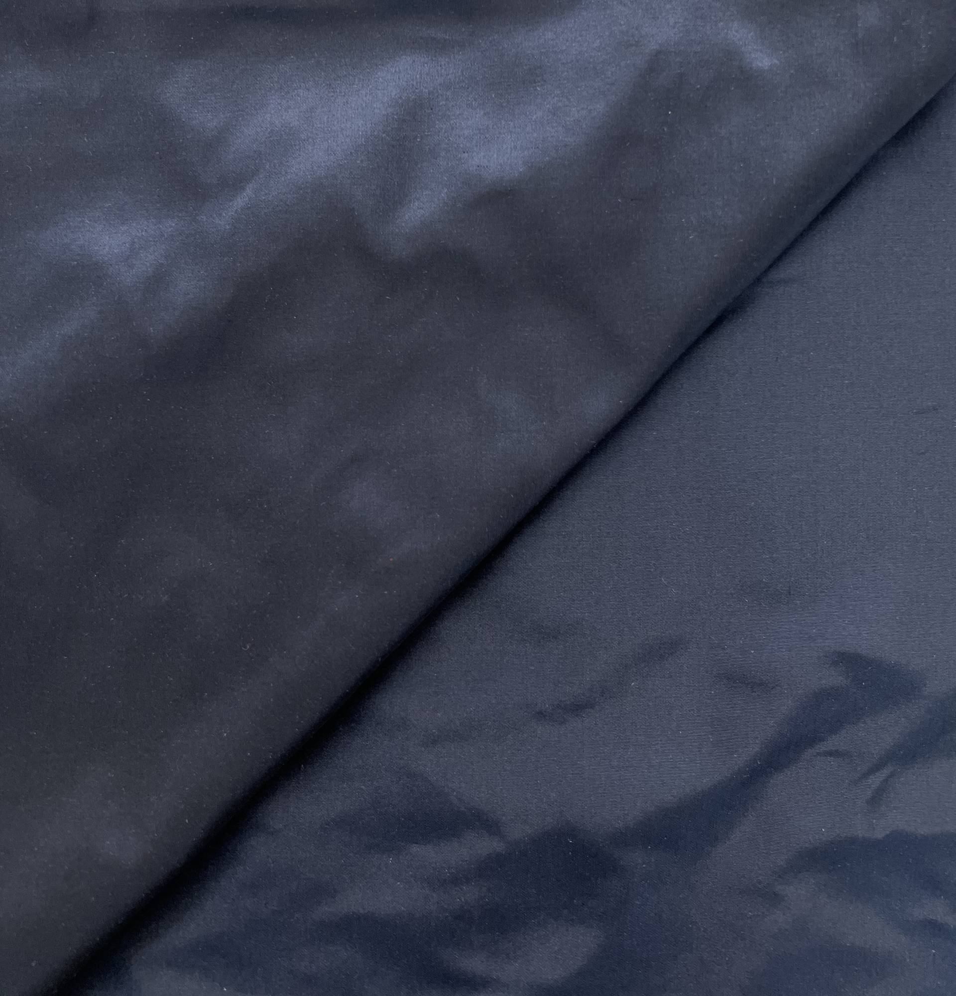 Iridescent Silk Taffeta in Navy/Black