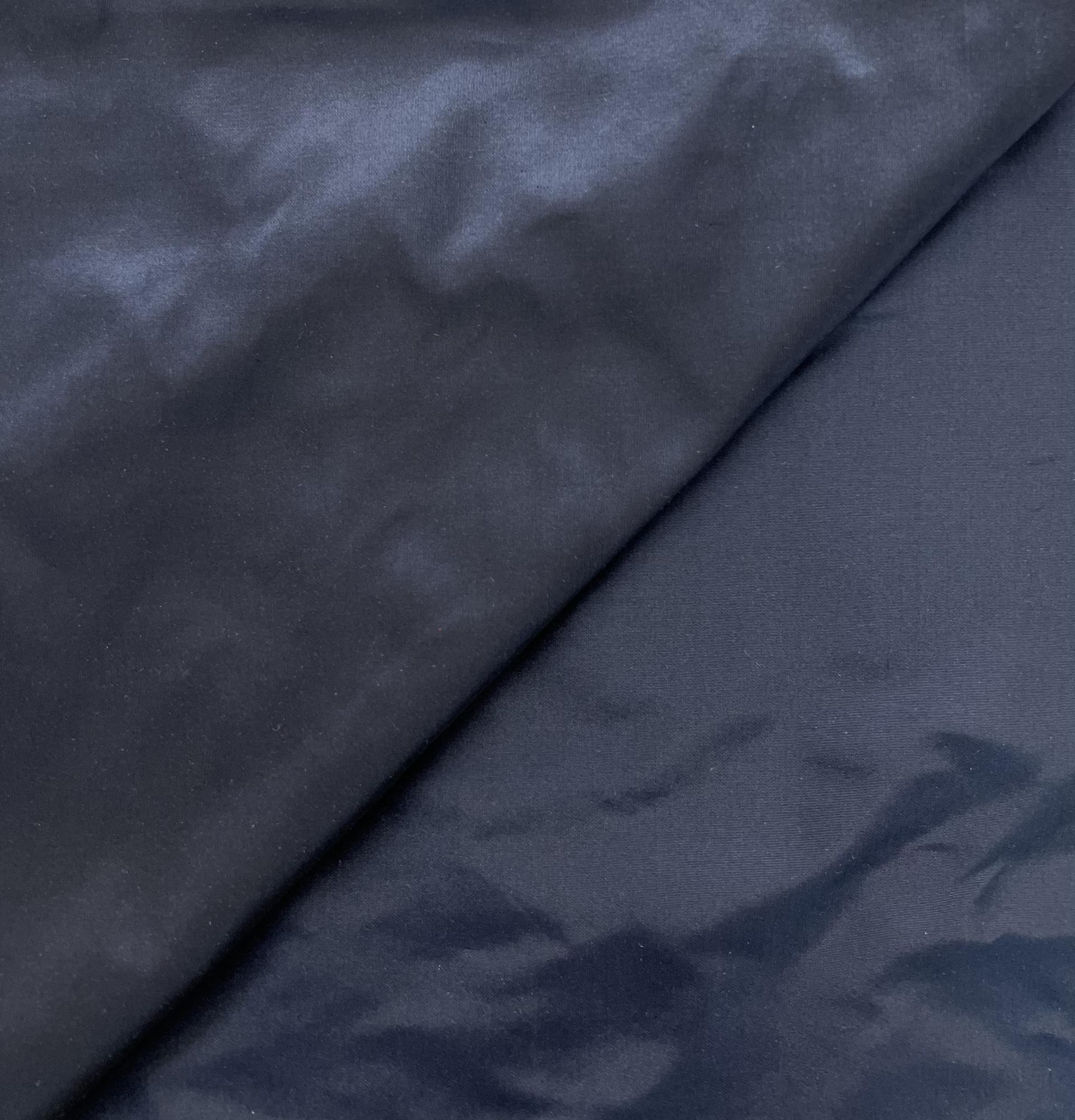 Iridescent Silk Taffeta in Navy/Black