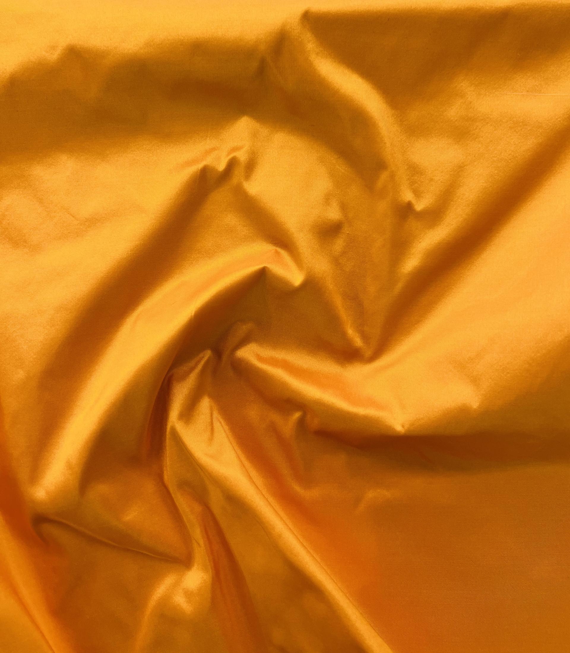 Pure Silk Taffeta in Tangerine