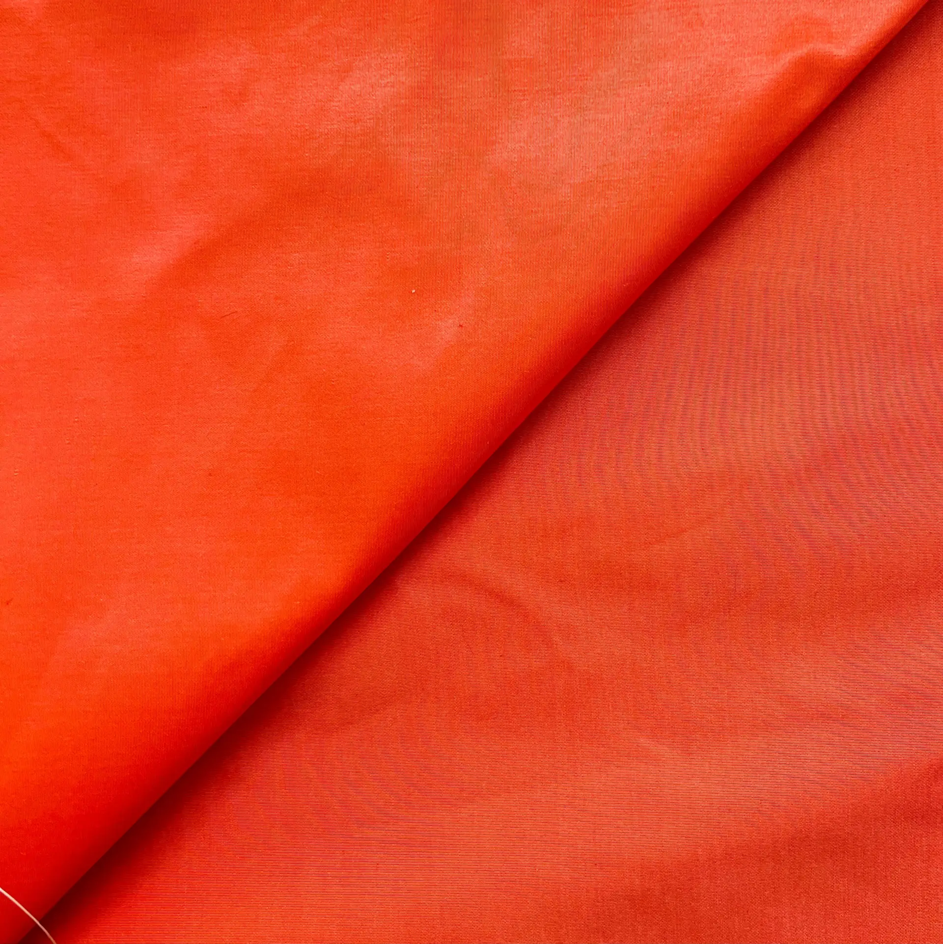Iridescent Silk Taffeta in Cream/Orange