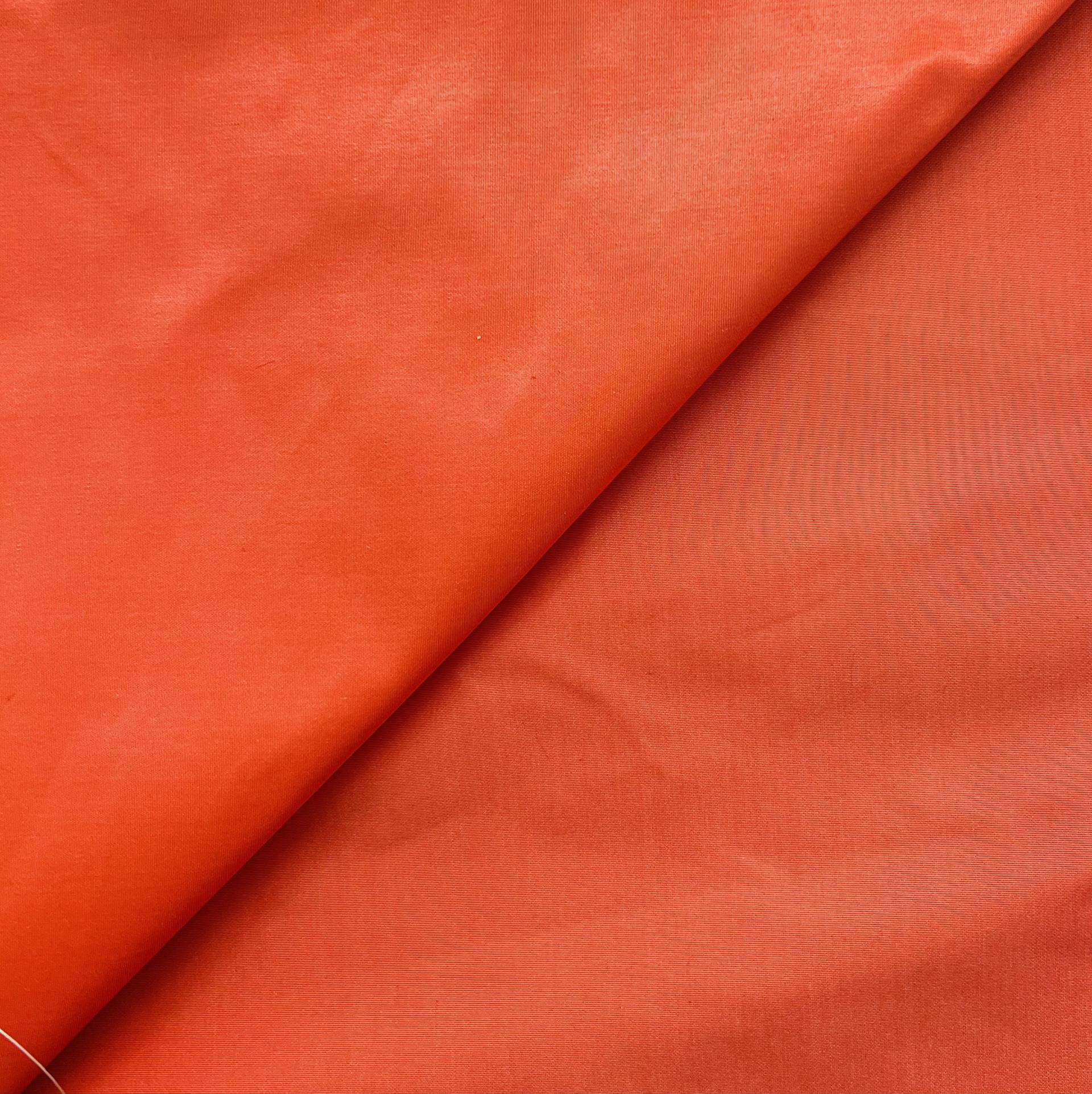 Iridescent Silk Taffeta in Cream/Orange