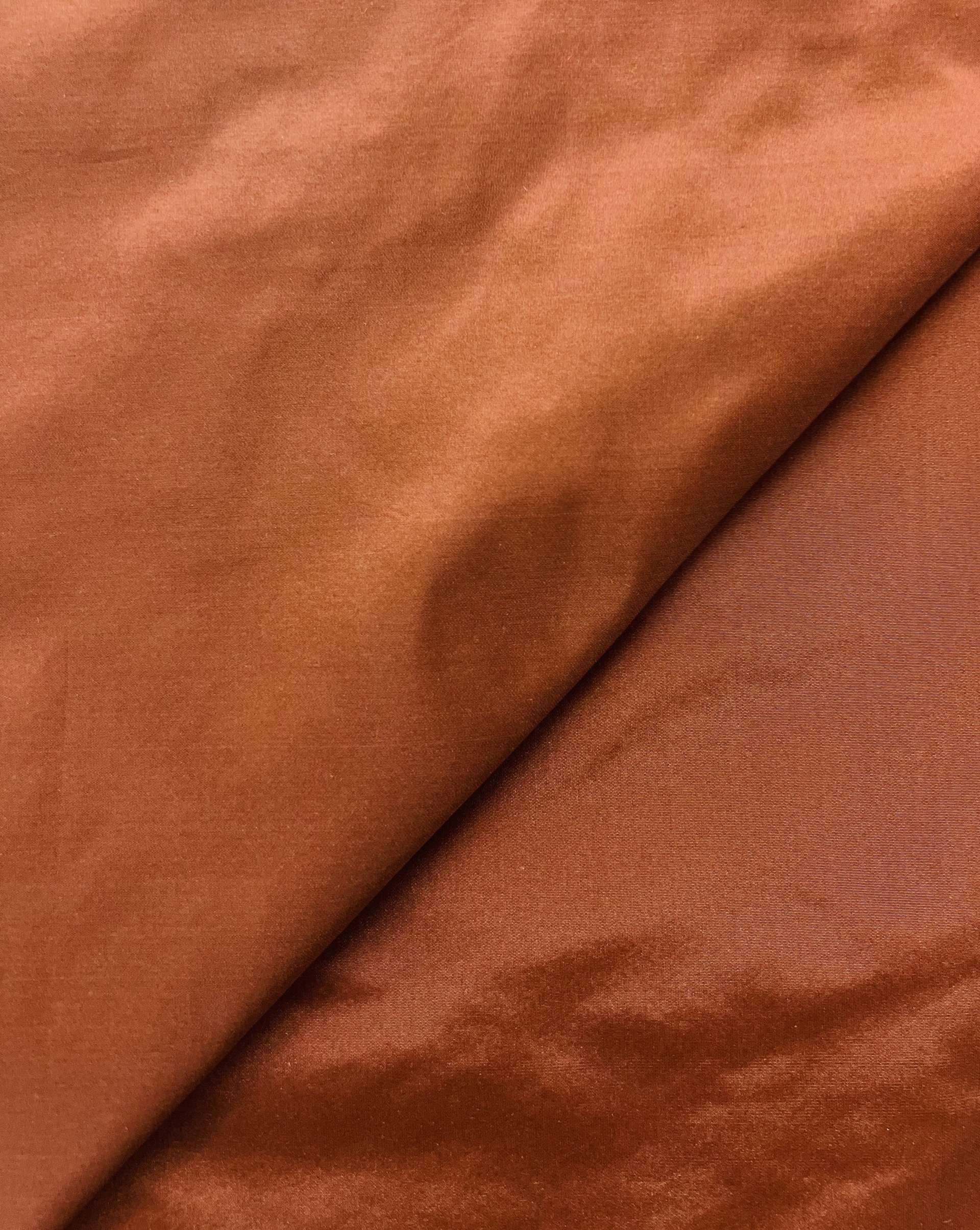Pure Silk Taffeta in Brick