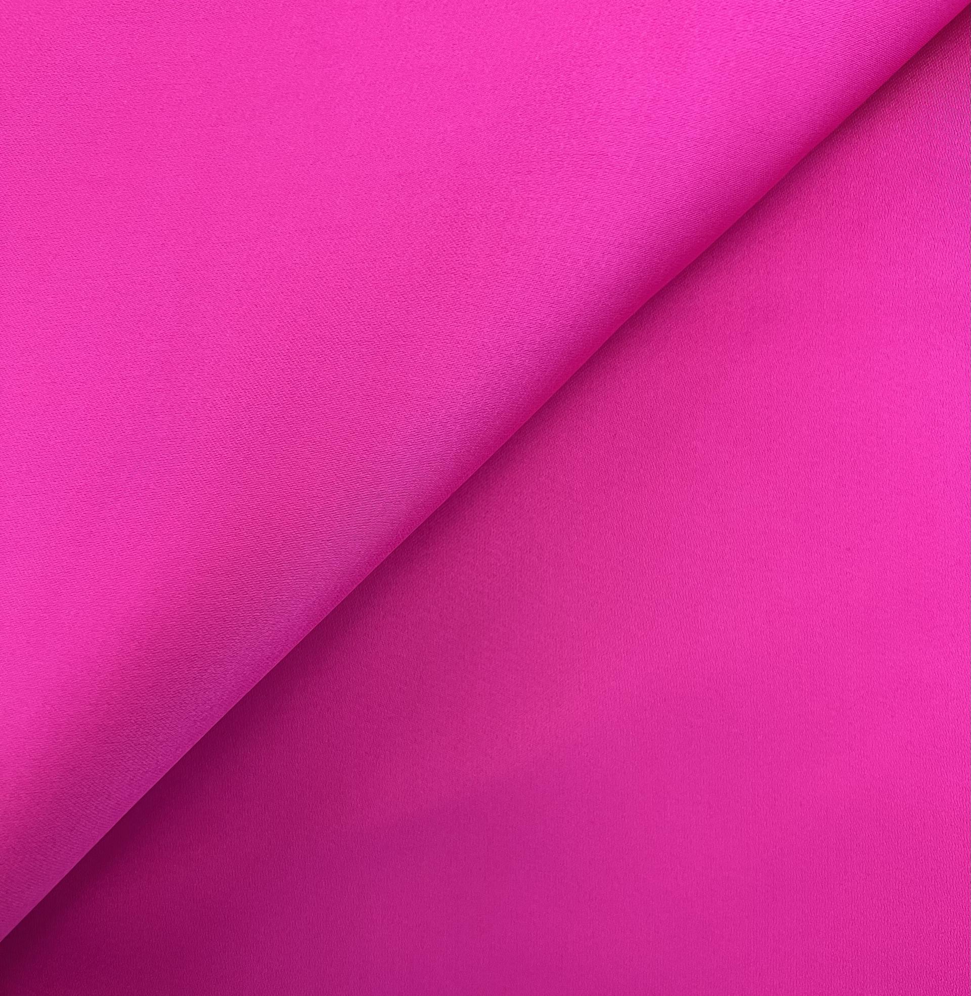 Polyester Double Face Satin In Fuchia