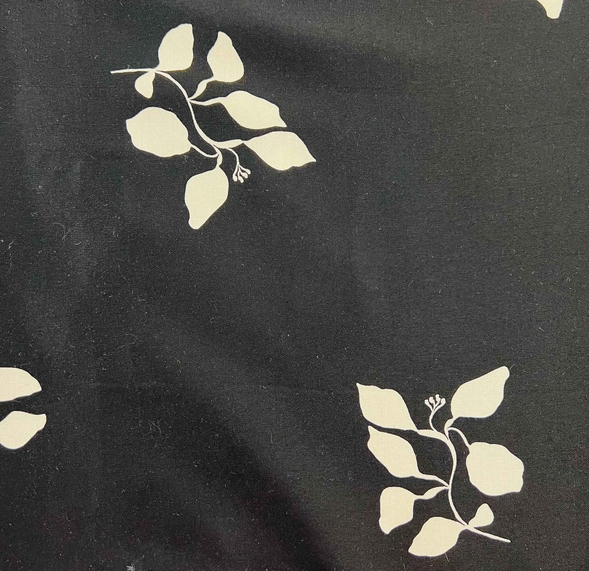 Printed Shantung in Black