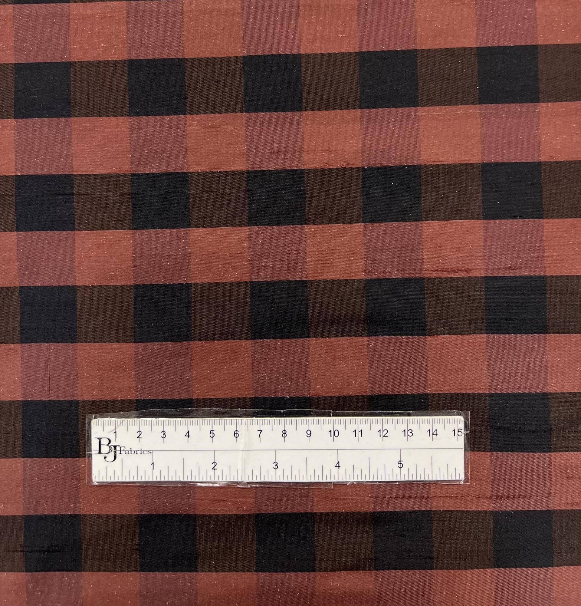 Pure Silk Shantung Gingham