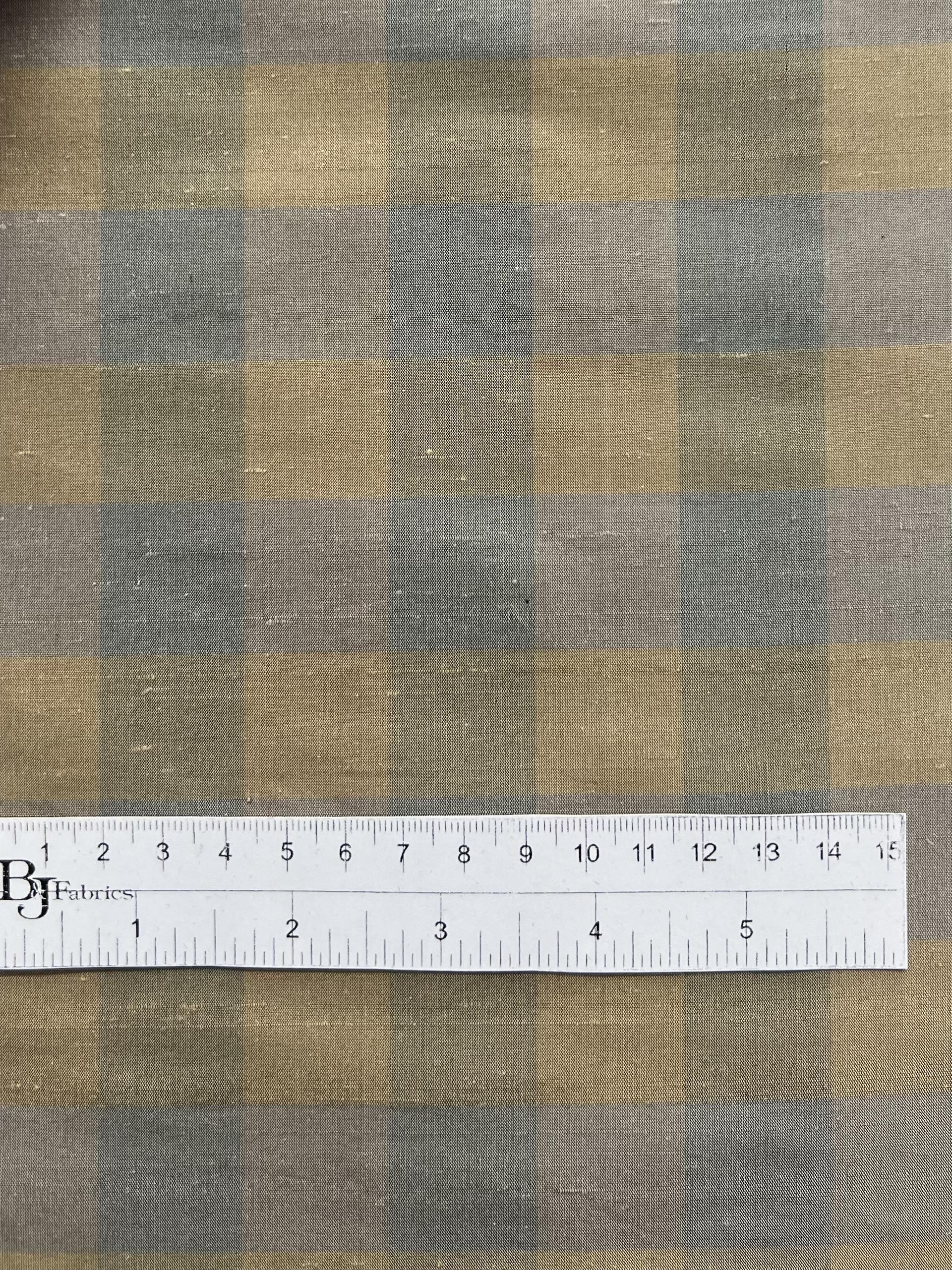 Pure Silk Shantung Gingham