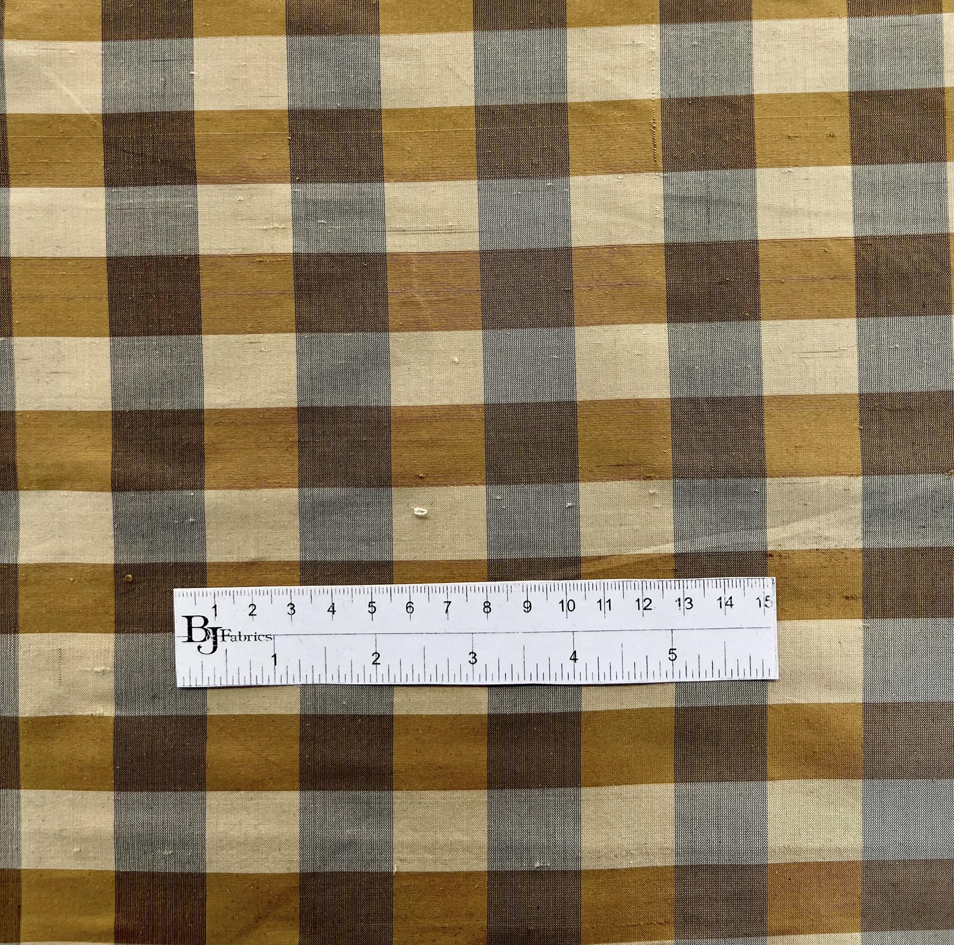 Pure Silk Shantung Gingham