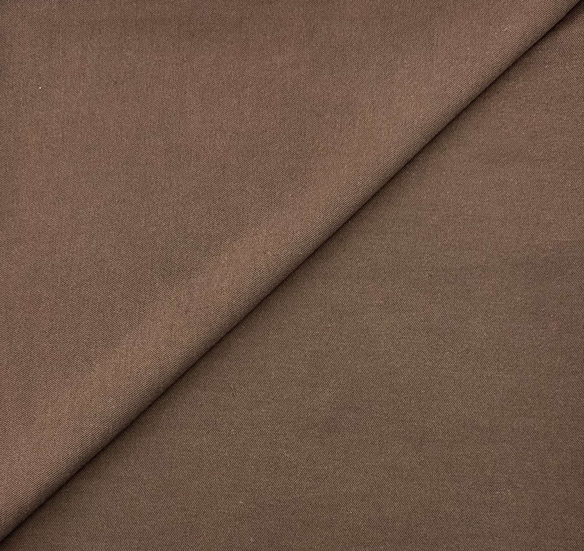 Imported Cotton Brushed Flannel Twill in Coffee