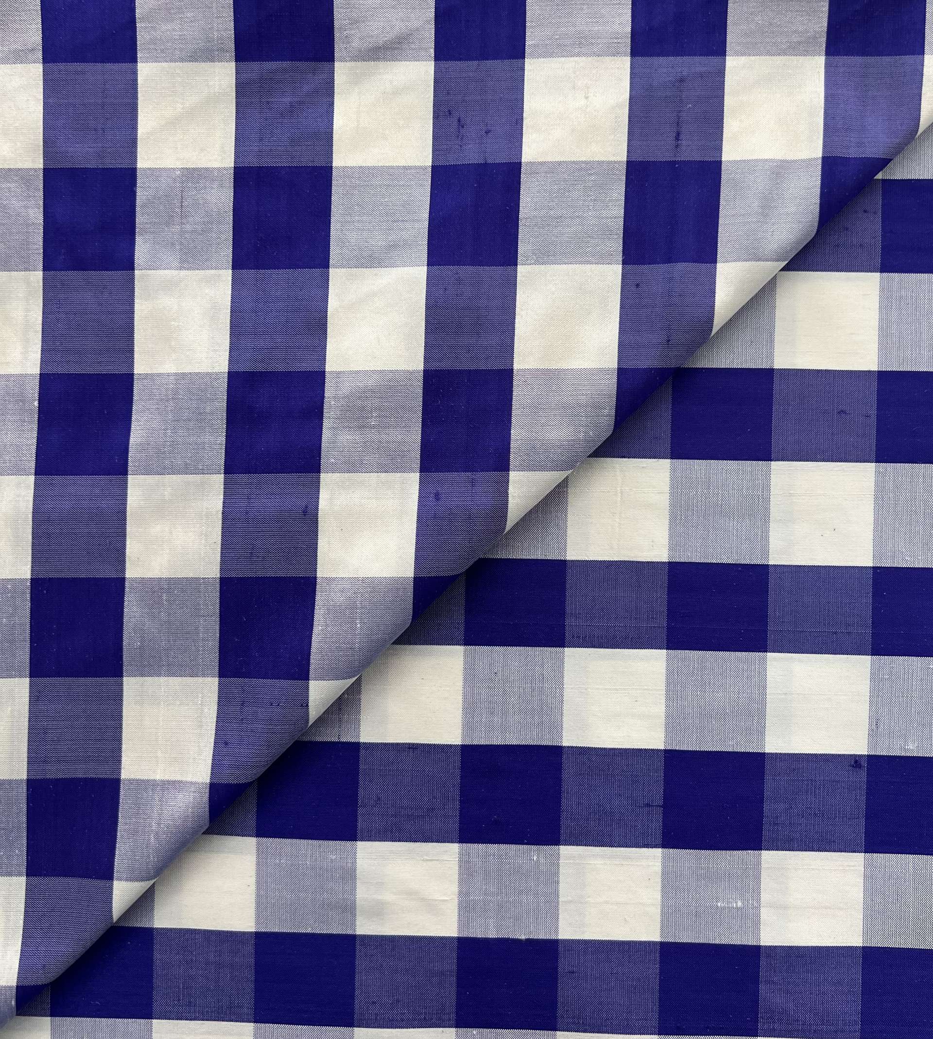 Pure Silk Shantung Gingham