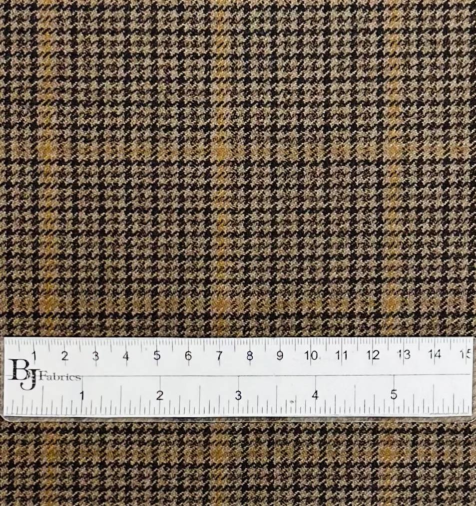 Made in Italy Loro Piana 100% Saxxon Wool Plaid