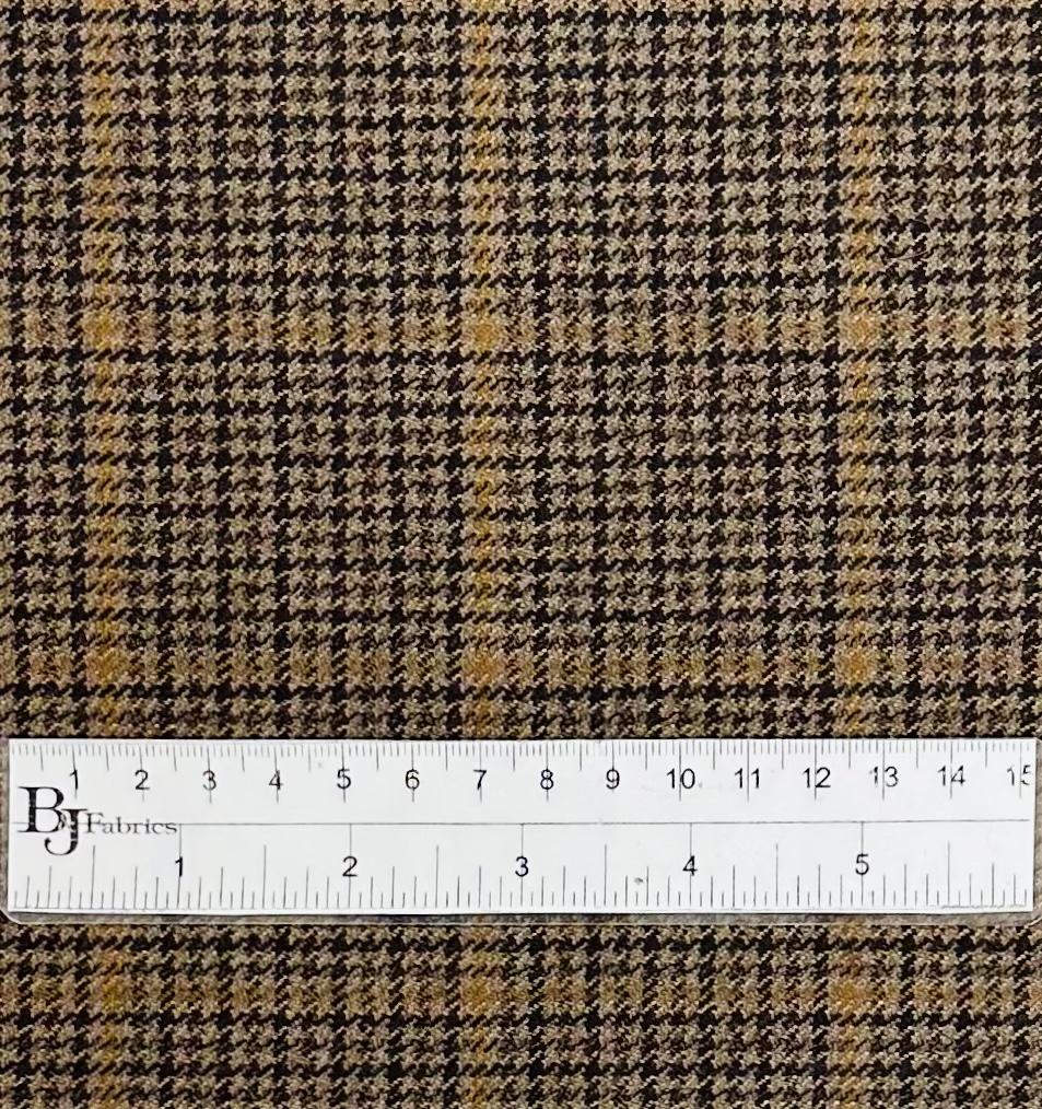 Made in Italy Loro Piana 100% Saxxon Wool Plaid