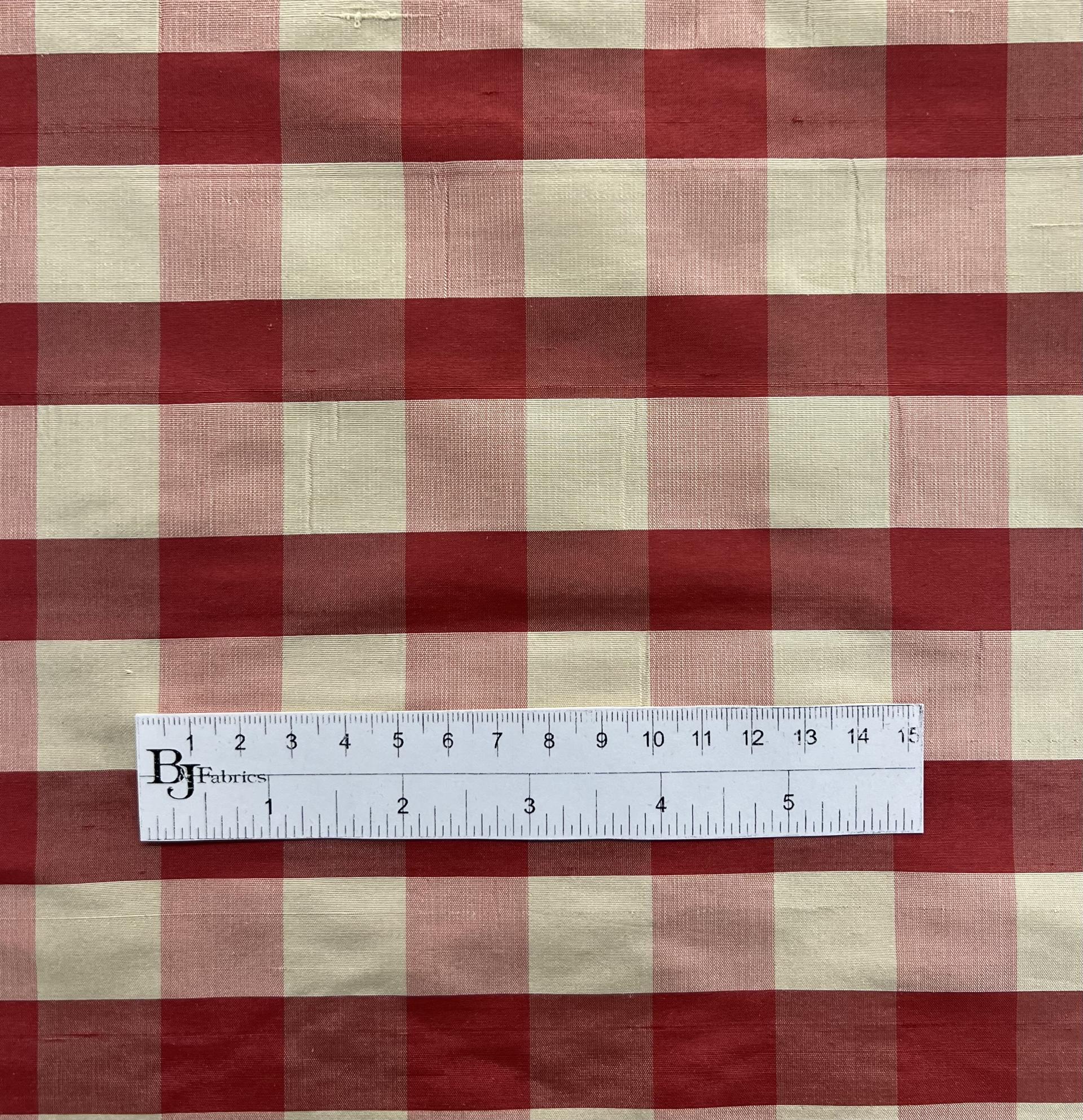 Pure Silk Shantung Gingham