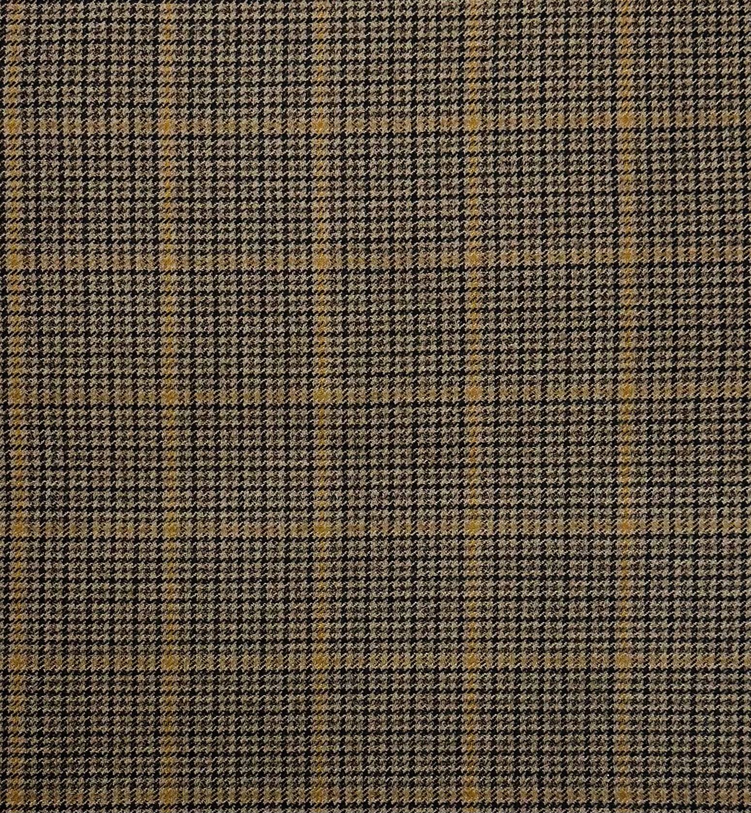 Made in Italy Loro Piana 100% Saxxon Wool Plaid