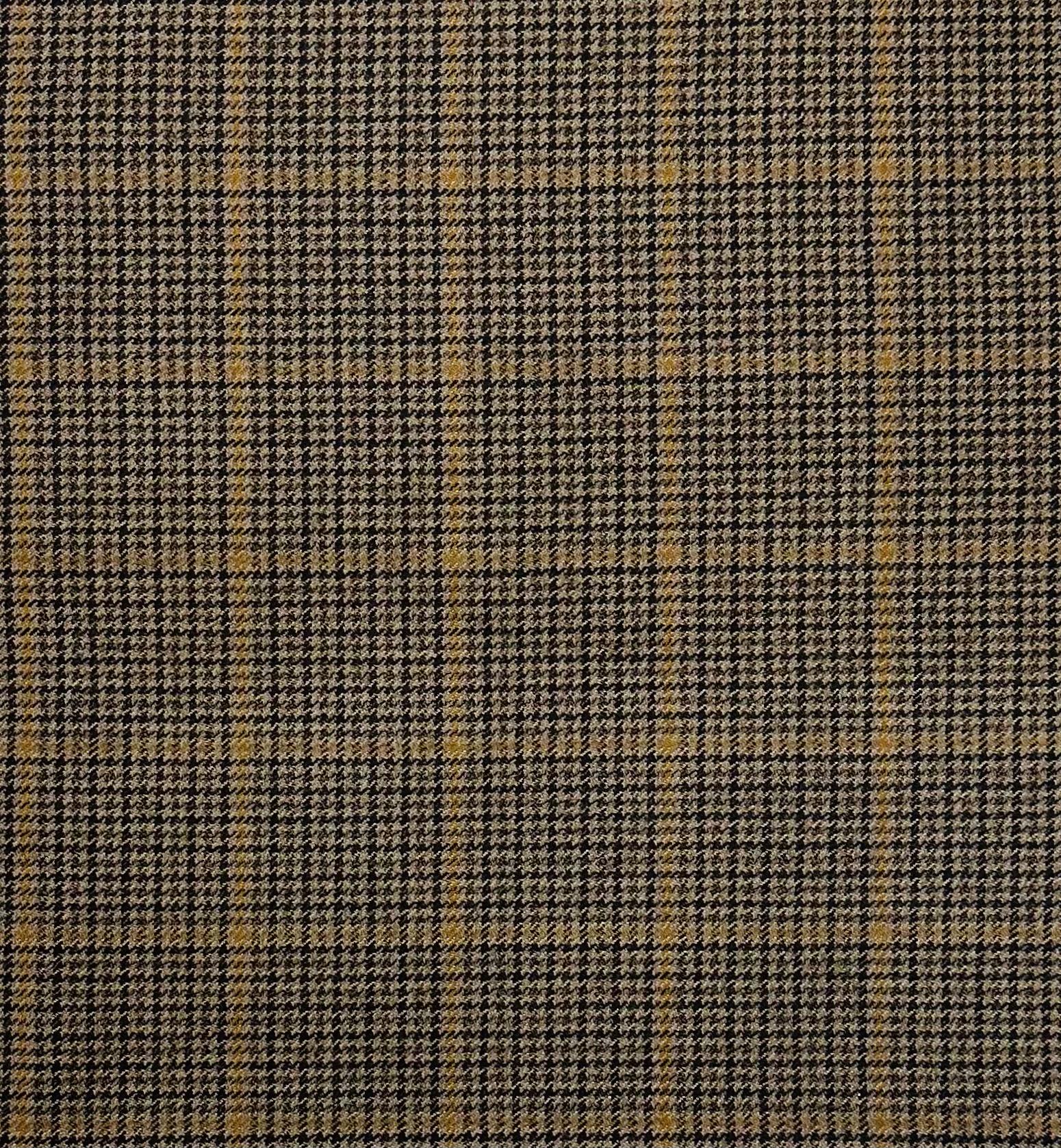 Made in Italy Loro Piana 100% Saxxon Wool Plaid