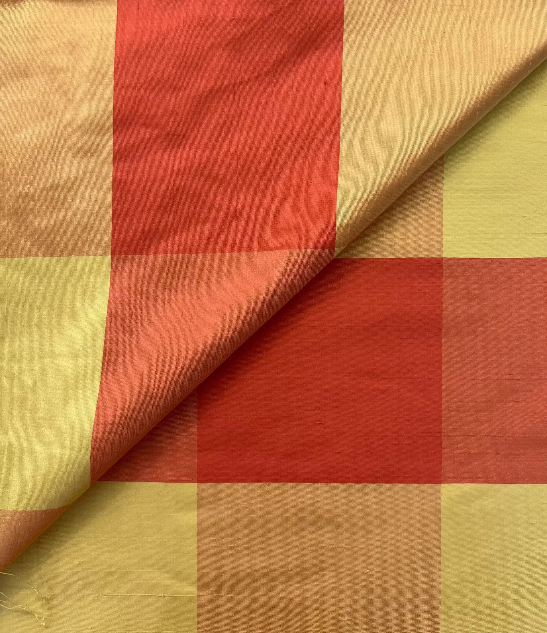 Pure Silk Shantung Gingham