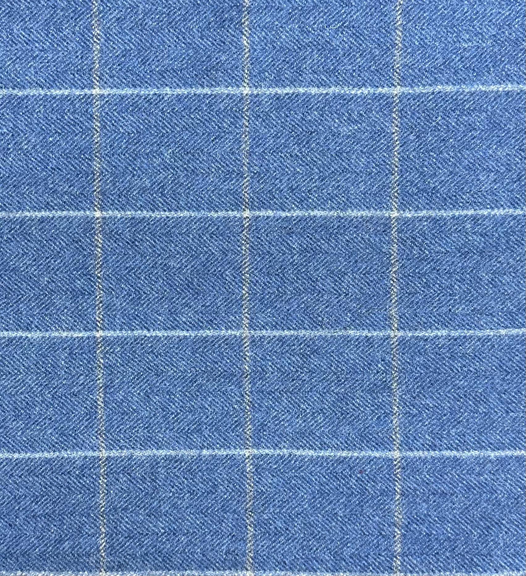 100% Wool Herringbone Check