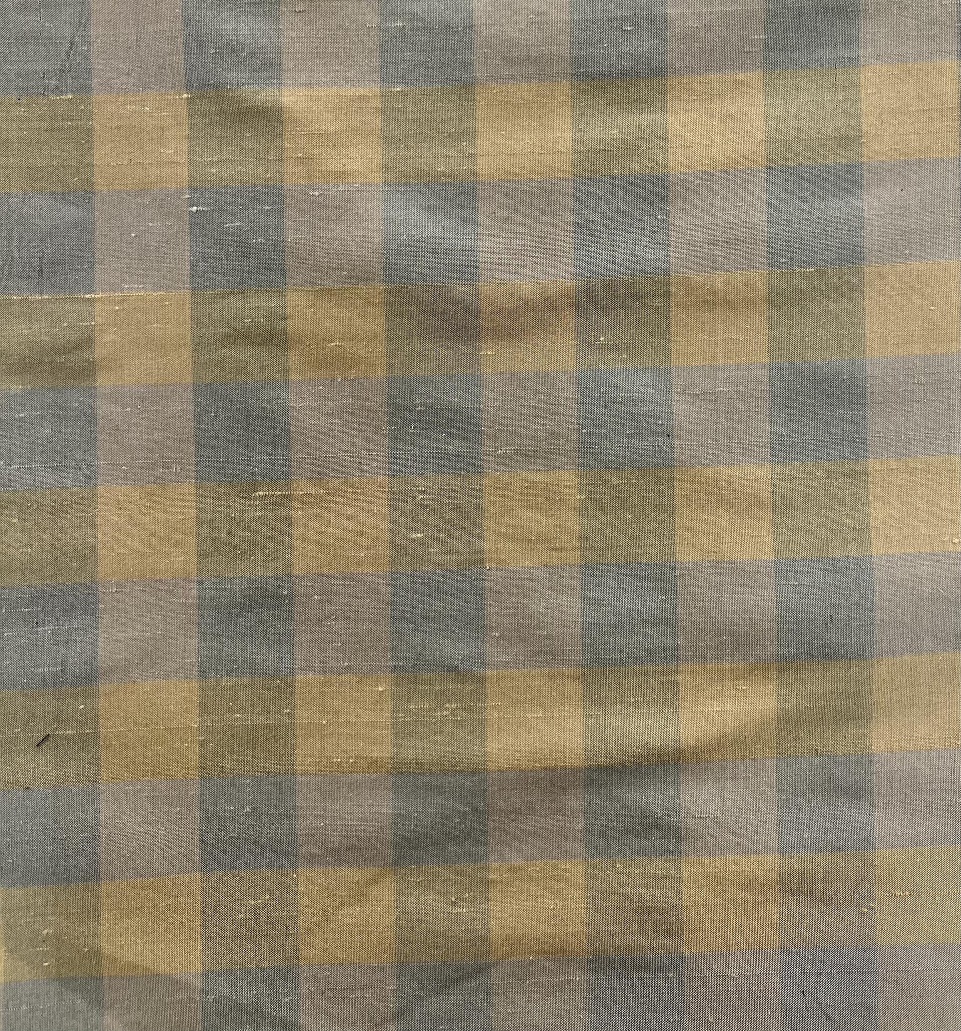 Pure Silk Shantung Gingham