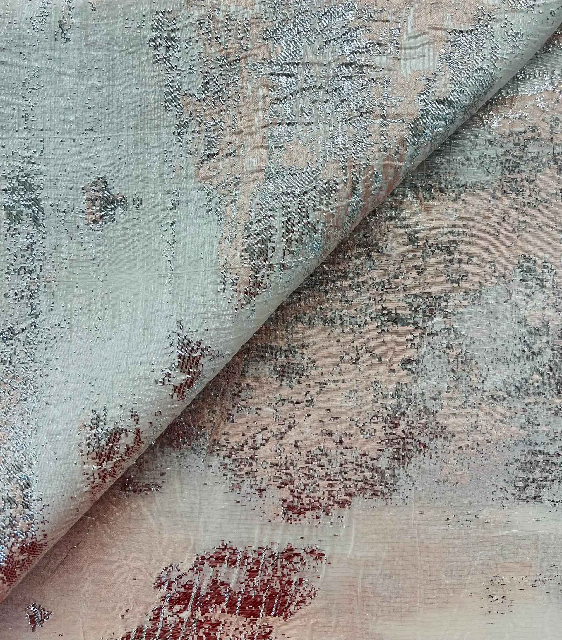 Silk & Lurex Fil Coupe Organza