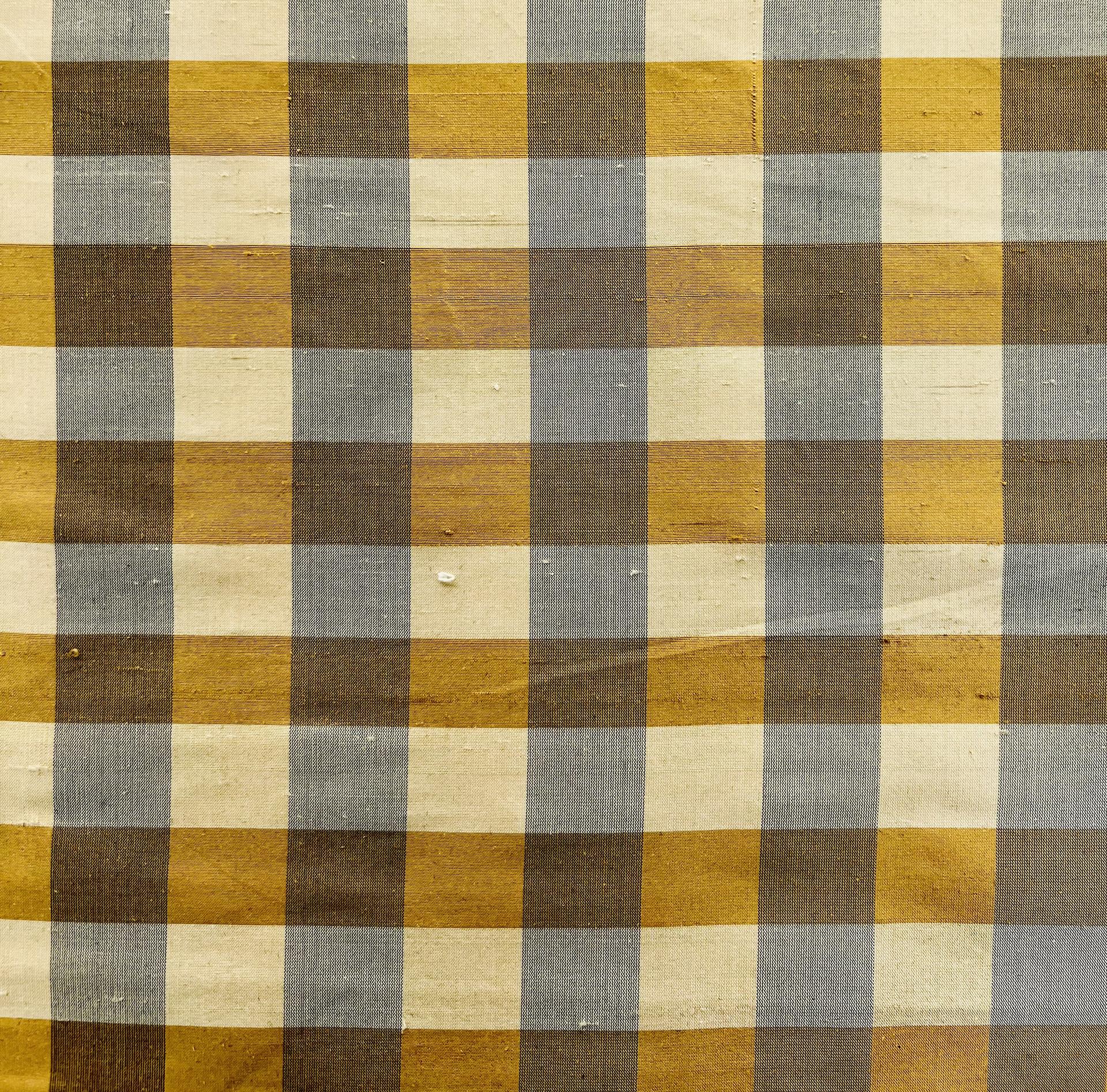 Pure Silk Shantung Gingham