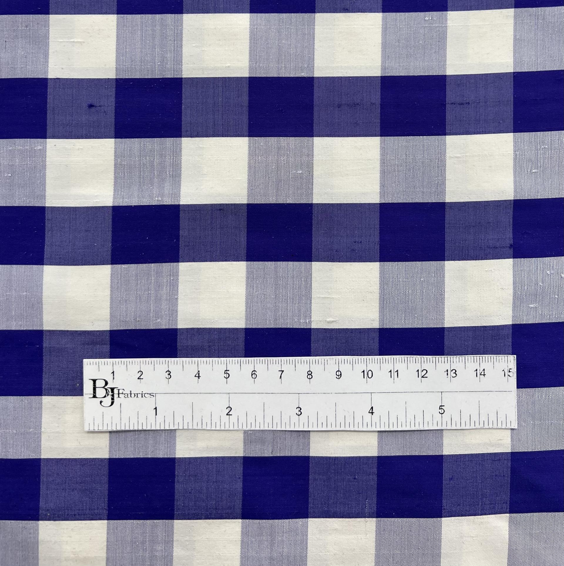 Pure Silk Shantung Gingham