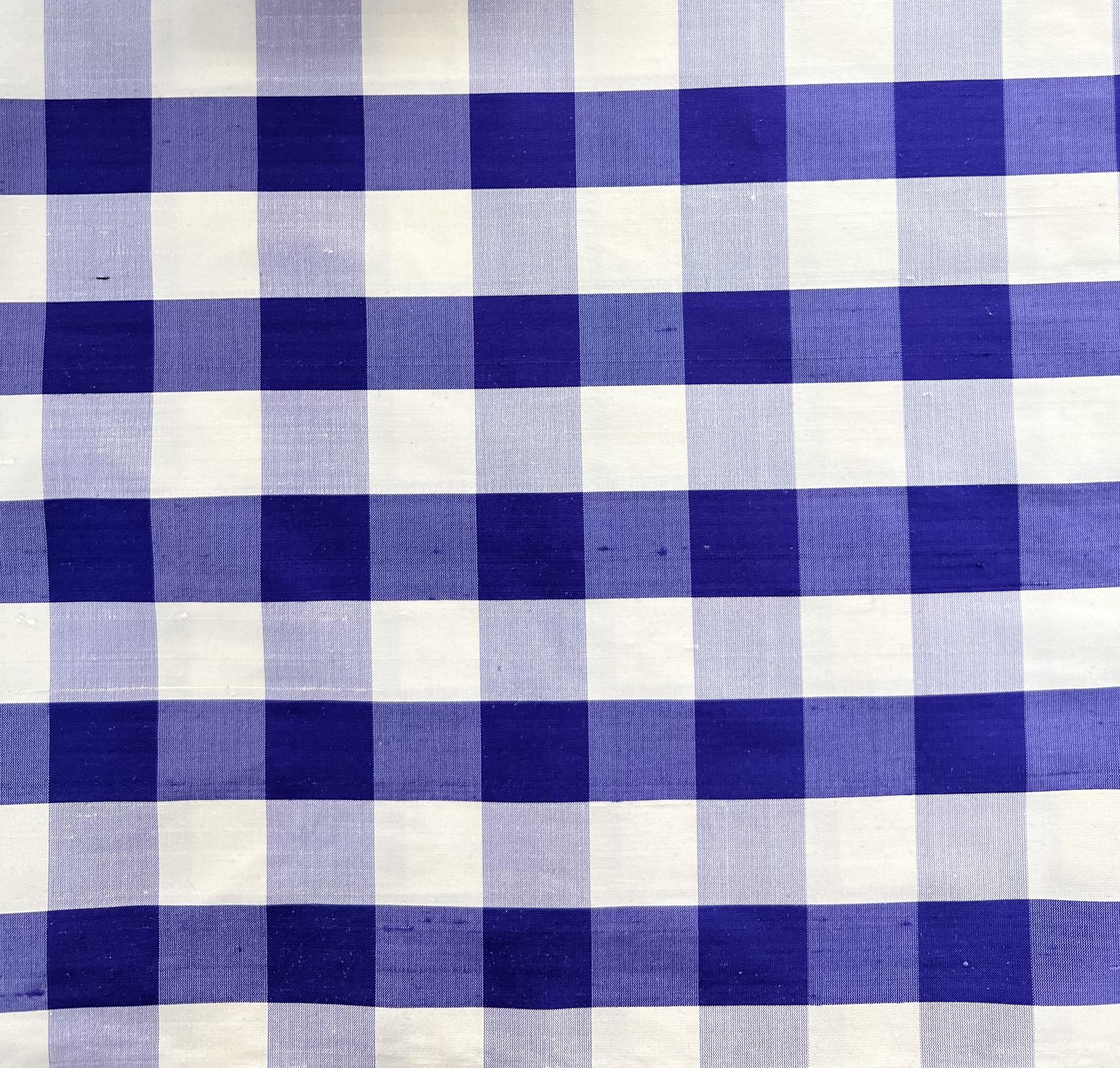 Pure Silk Shantung Gingham