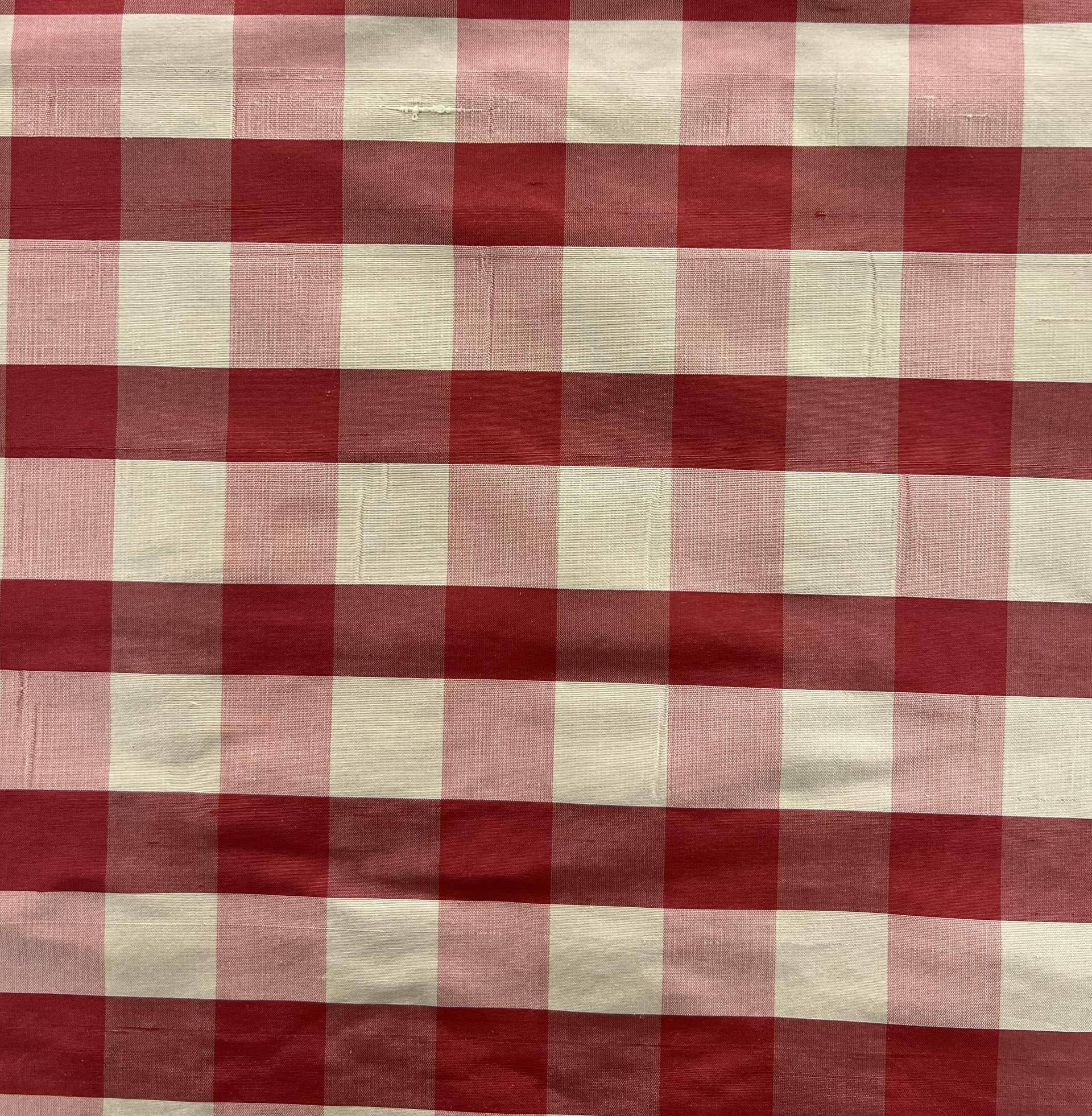 Pure Silk Shantung Gingham