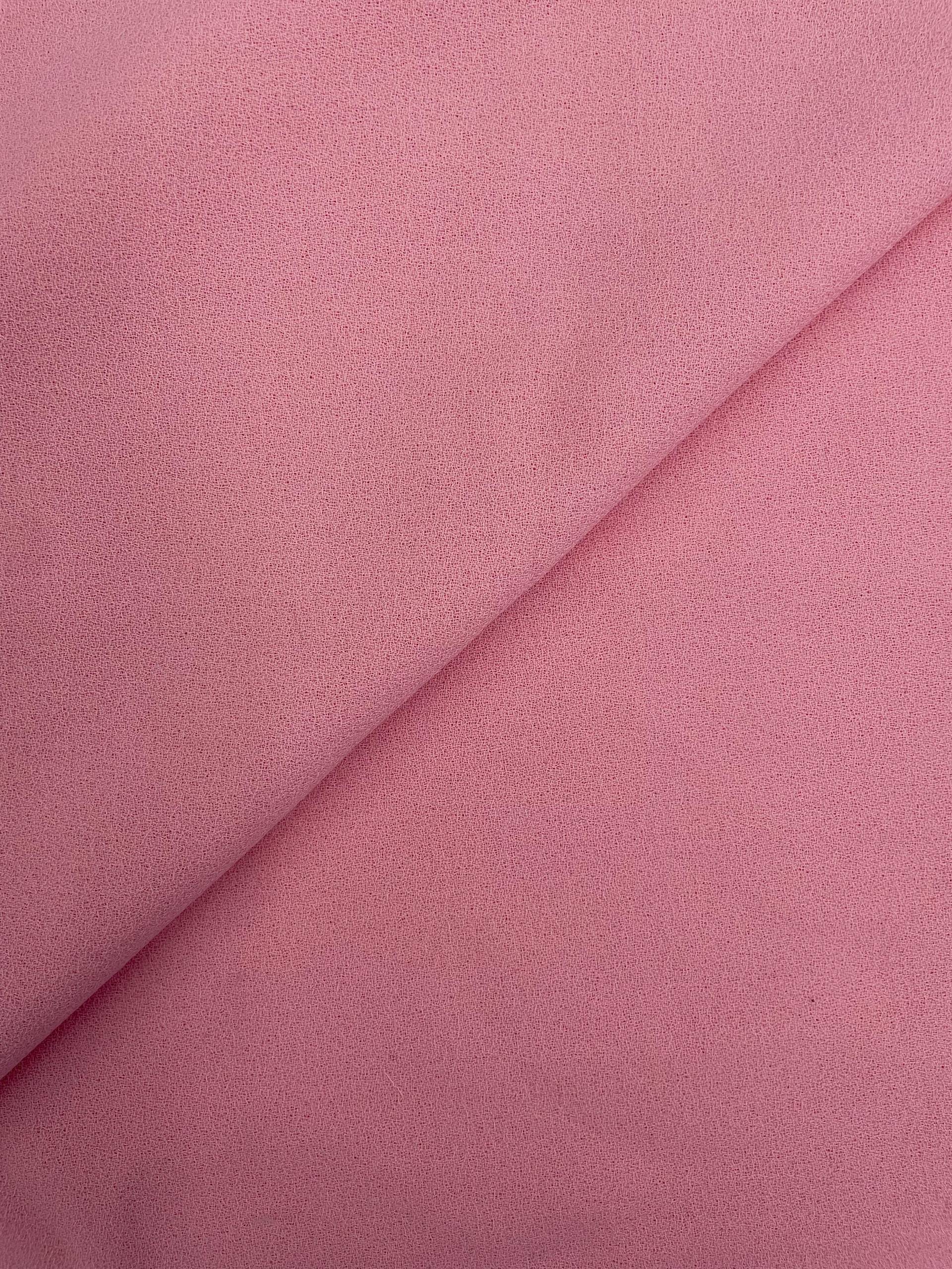 Italian Wool Crepe in Bubblegum Pink
