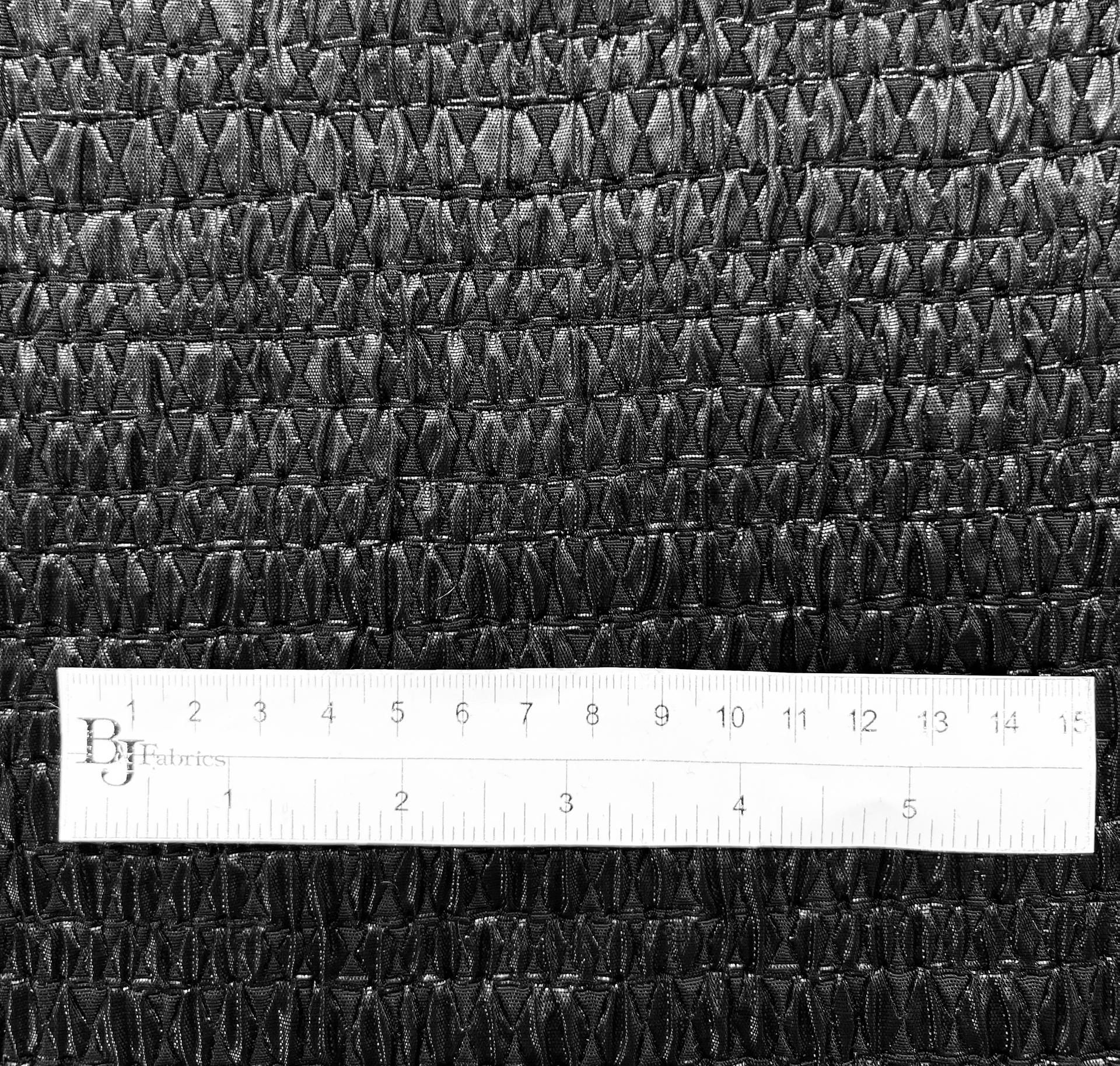 Metallic Cloqué in Gunmetal