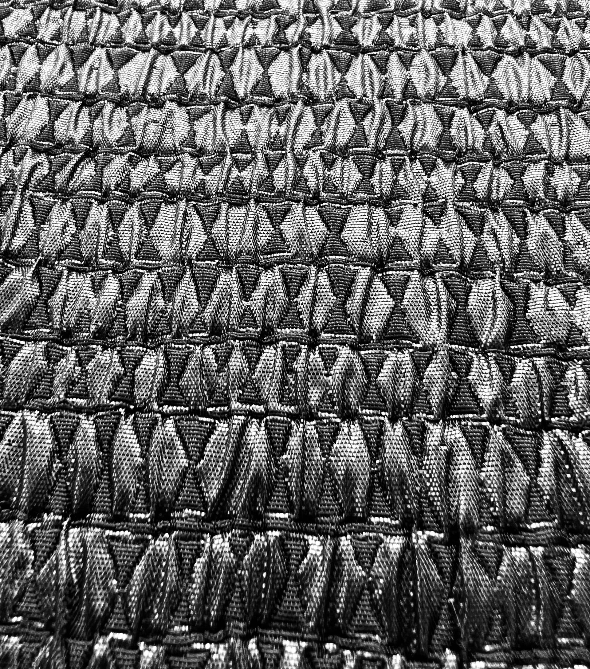 Metallic Cloqué in Gunmetal