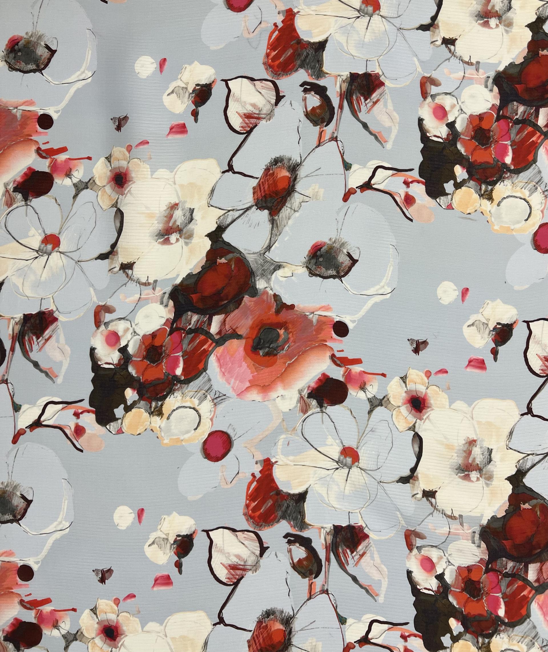 Couture Printed Ottoman Gazar in Powder Blue