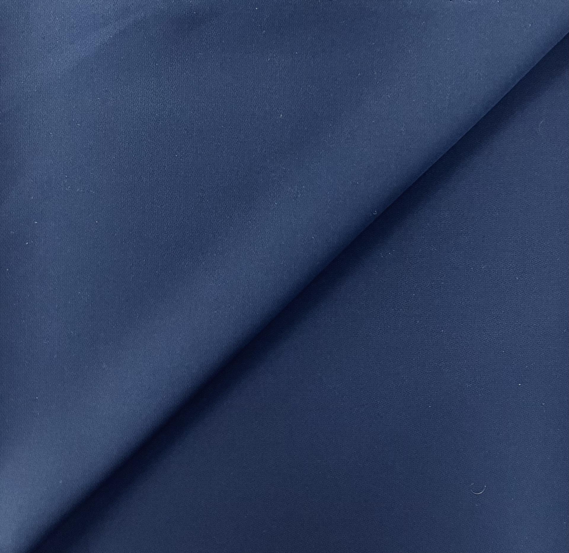Stretch Polyester Crepe in Navy
