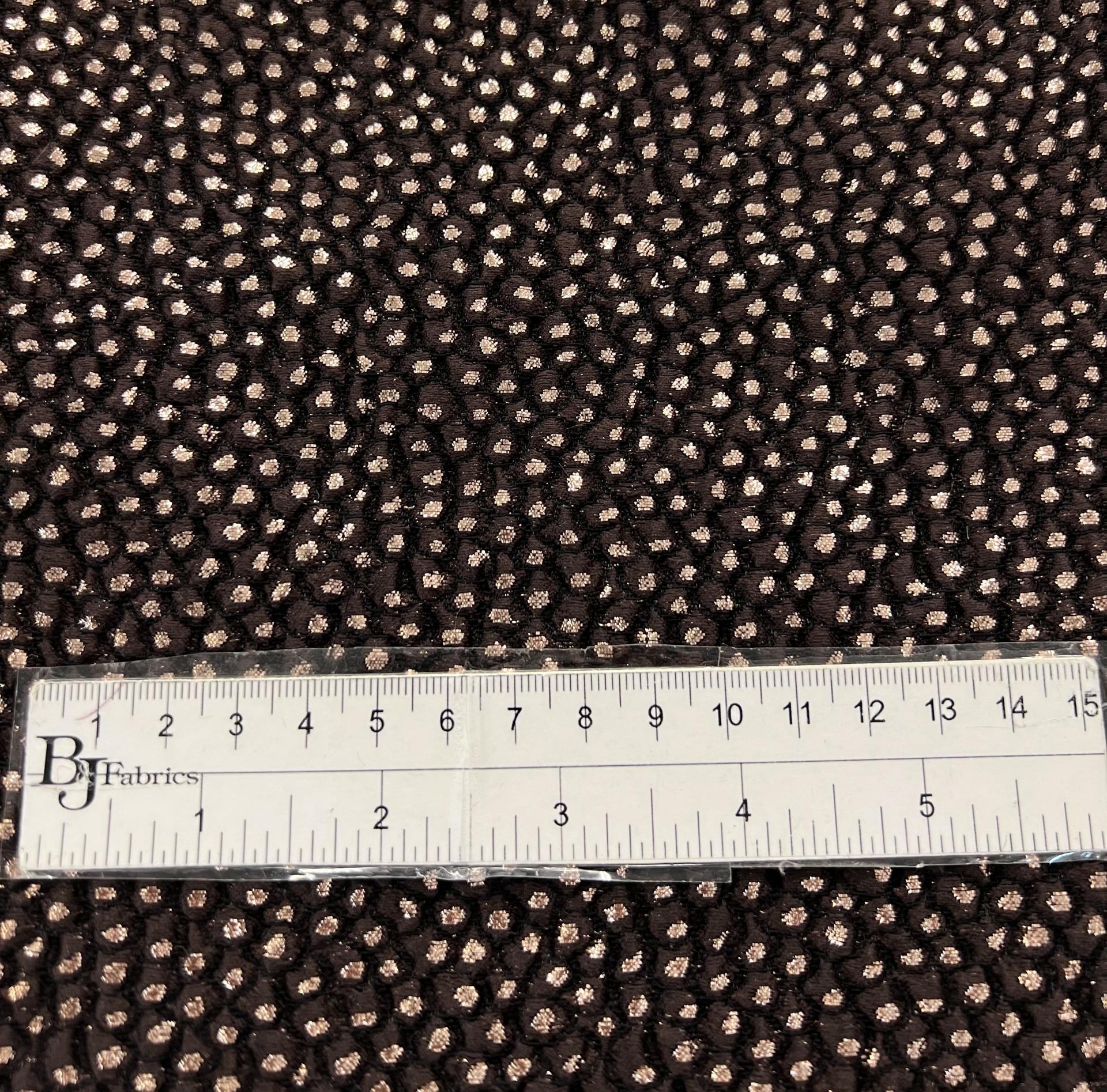 Jacquard Metallic Brocade in Brown