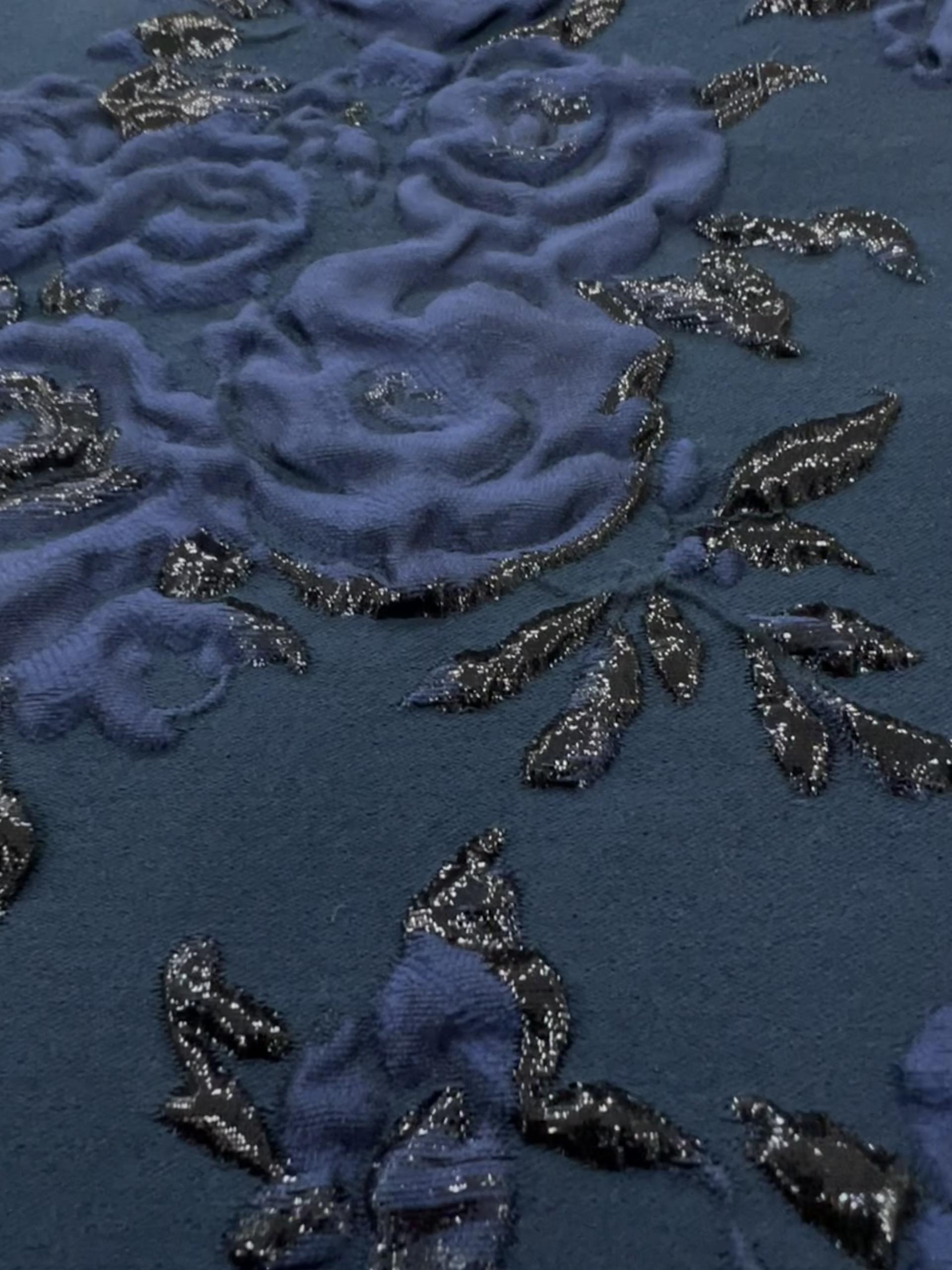 Made in Italy Rayon Nylon Blend Metallic Brocade