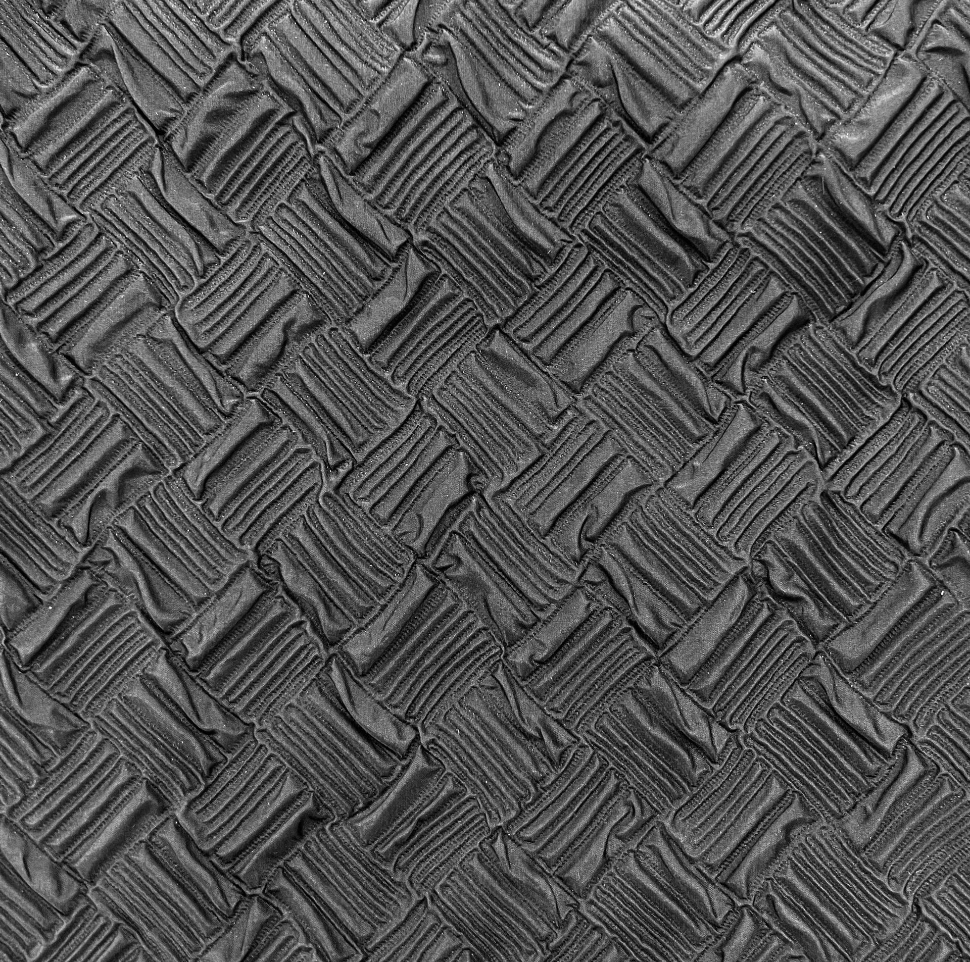 Silk Blend Cloque Jacquard in Black