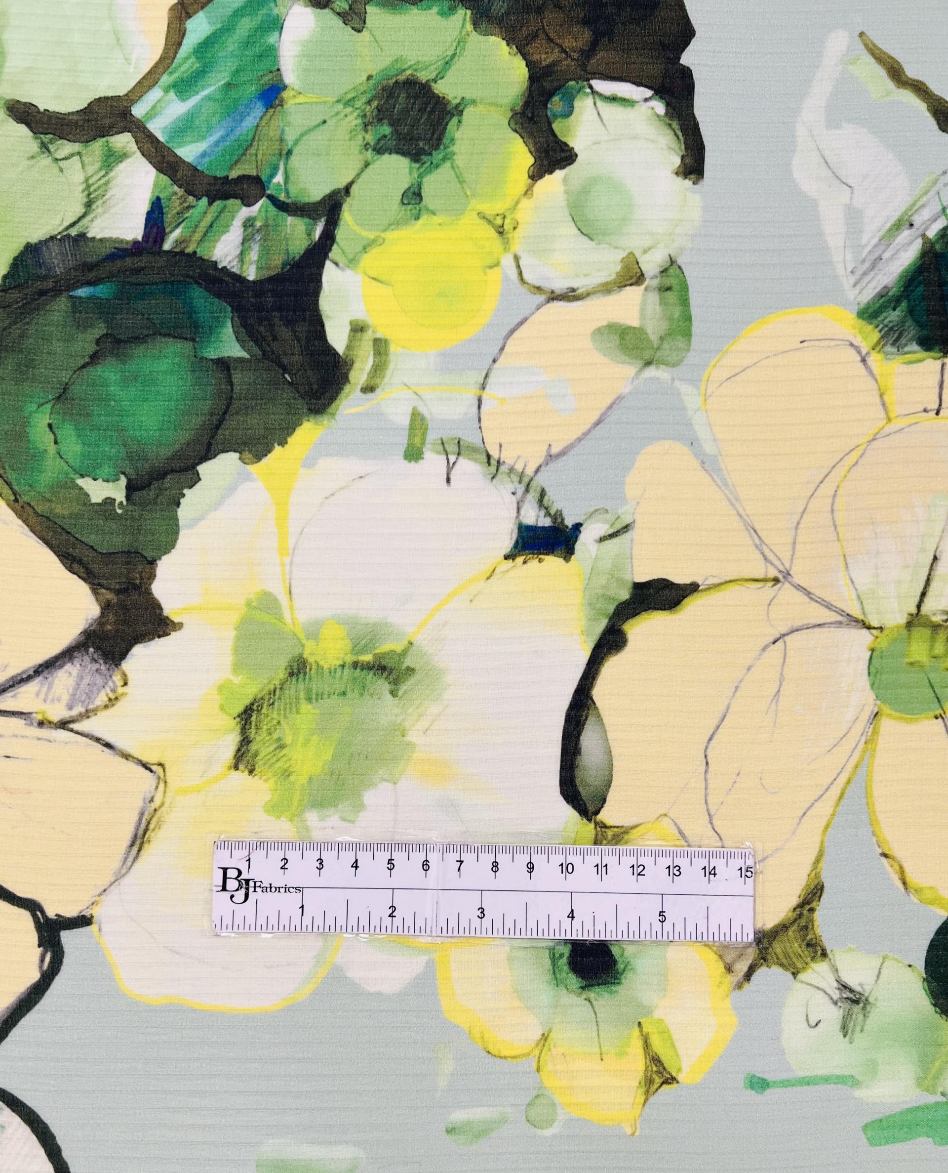 Couture Printed Ottoman Gazar in Pale Sage