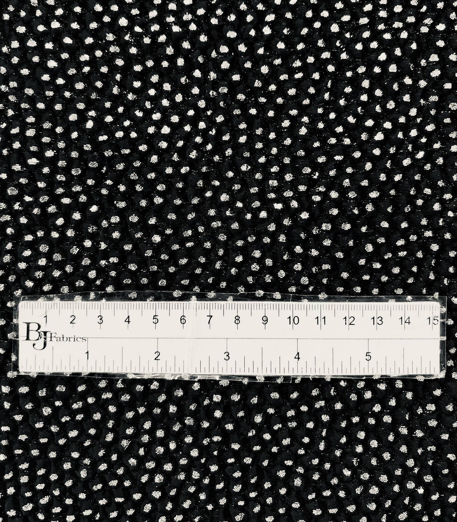 Jacquard Metallic Brocade in Black