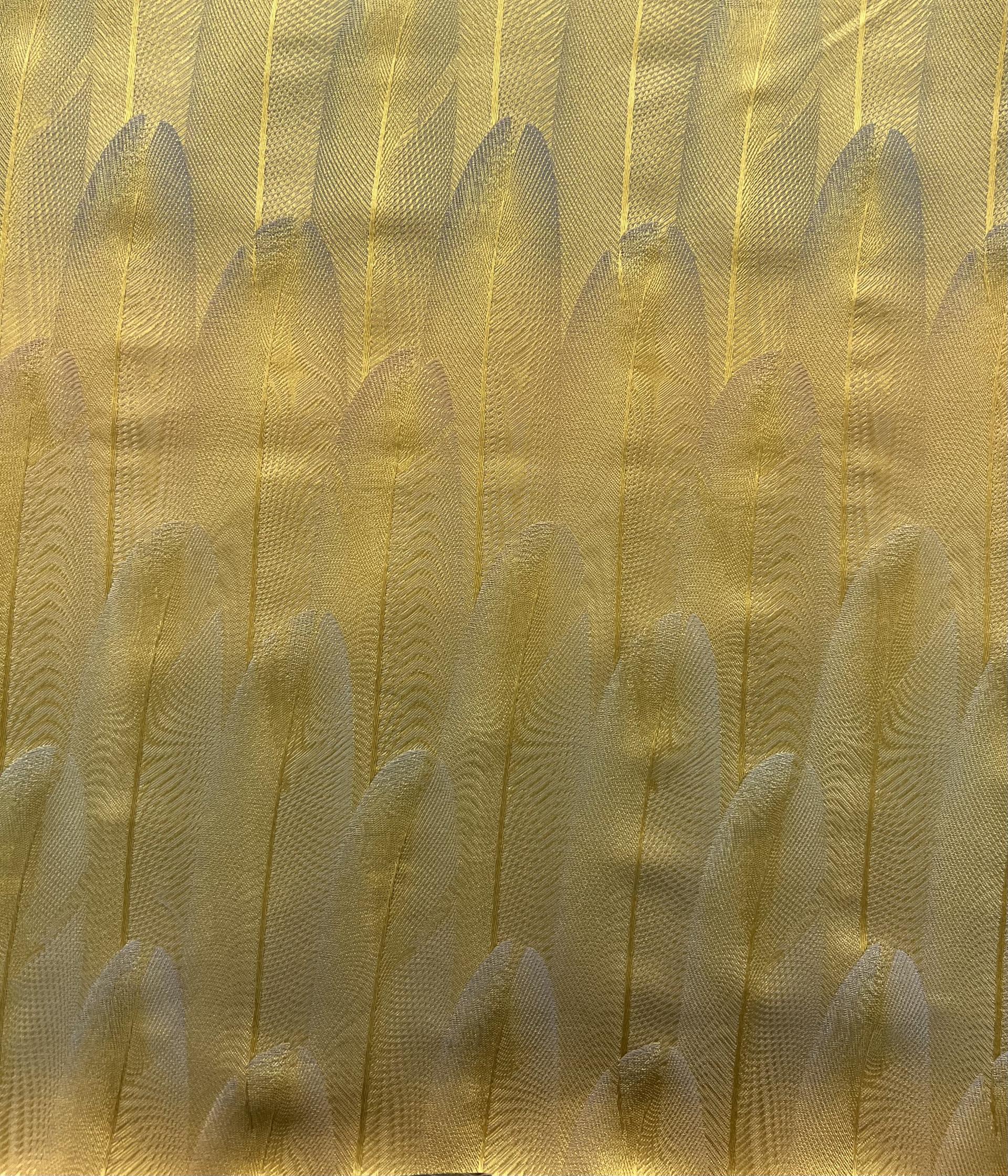 Pure Silk Feather Damask Brocade